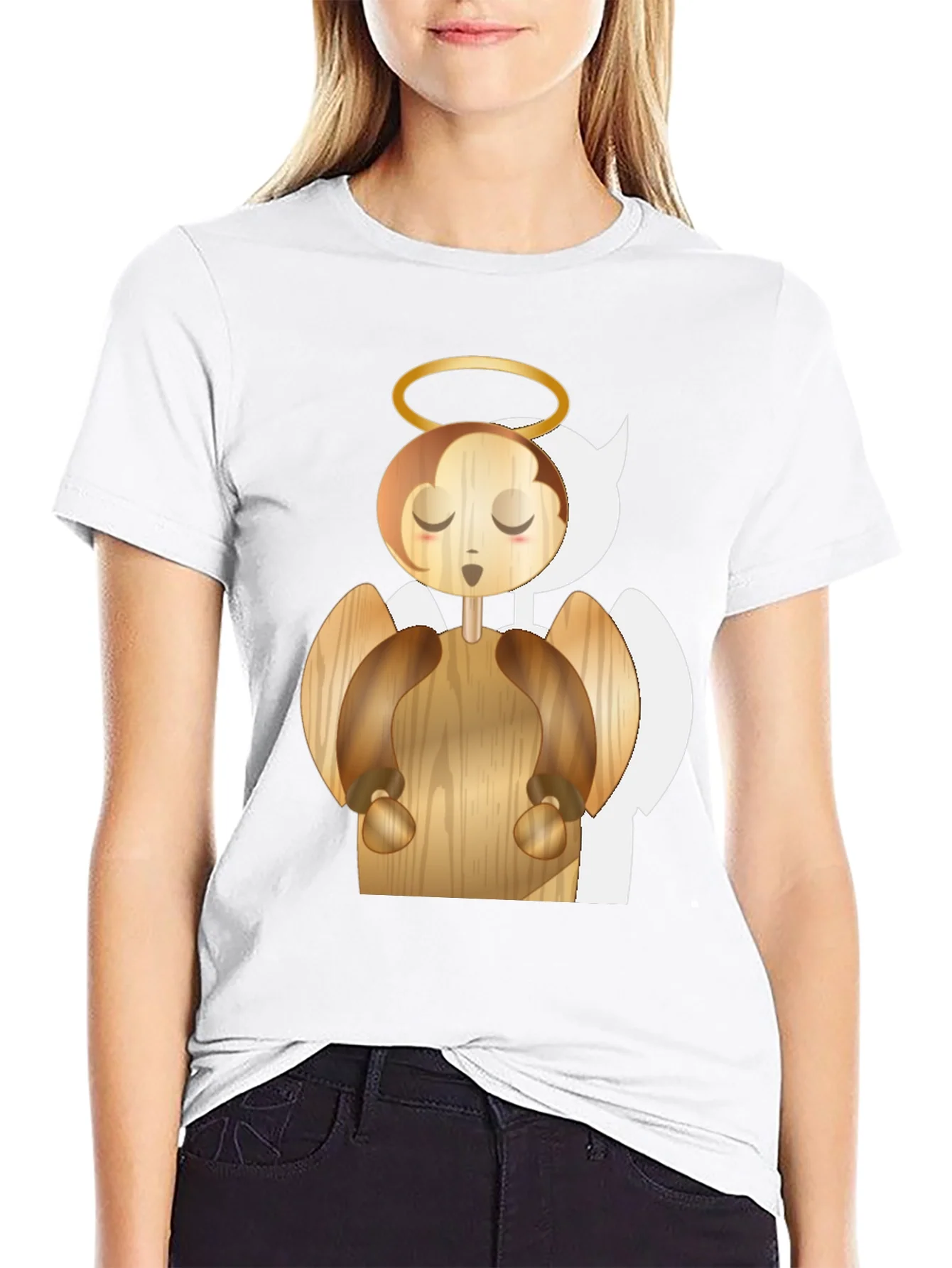 Rebbecca Angel Graphic Tee - Whimsical Wood Design