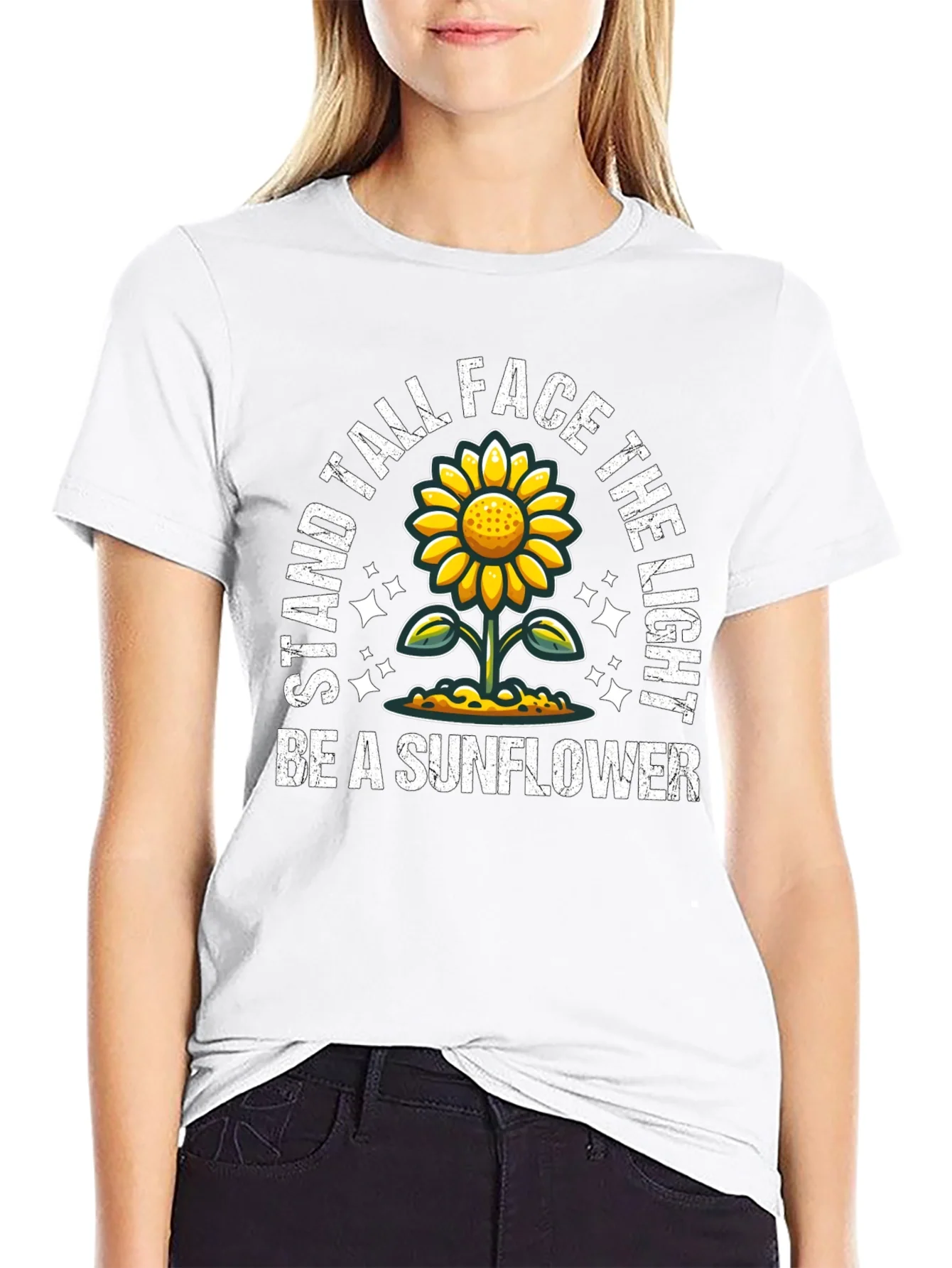 Rebbecca Stand Tall Sunflower Graphic Tee