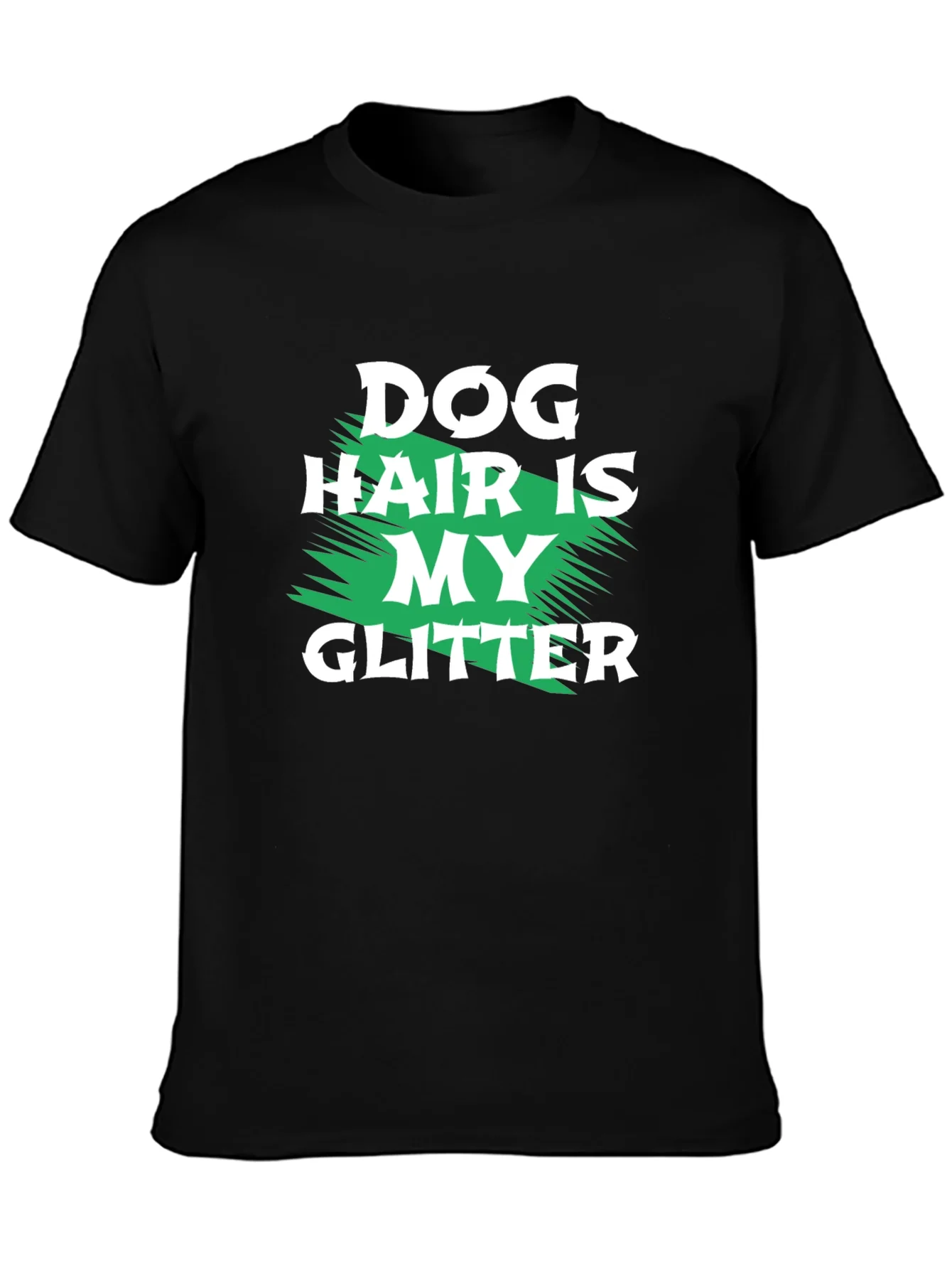 Camiseta Negra Dog Hair is My Glitter