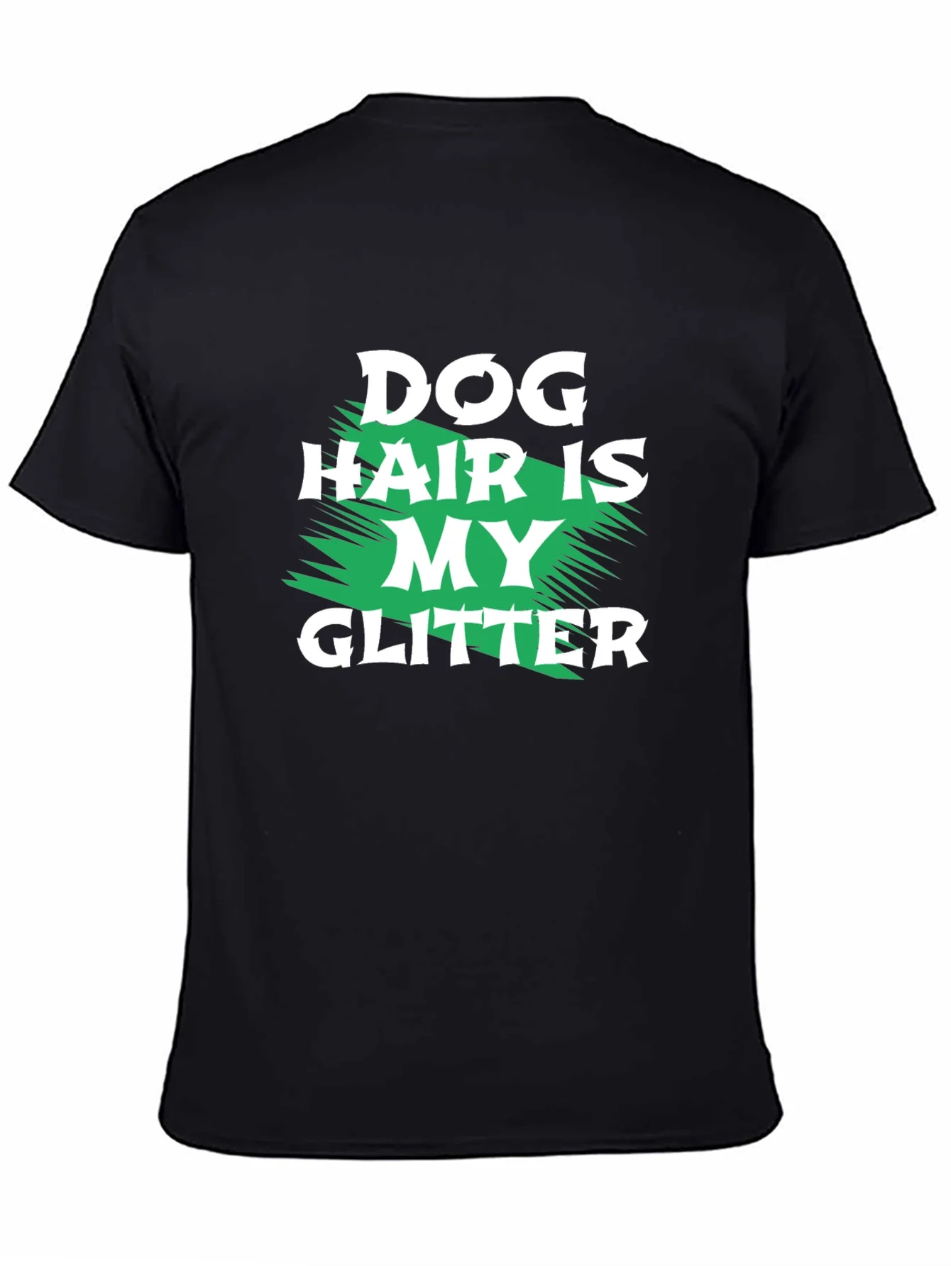 Camiseta Negra Dog Hair is My Glitter