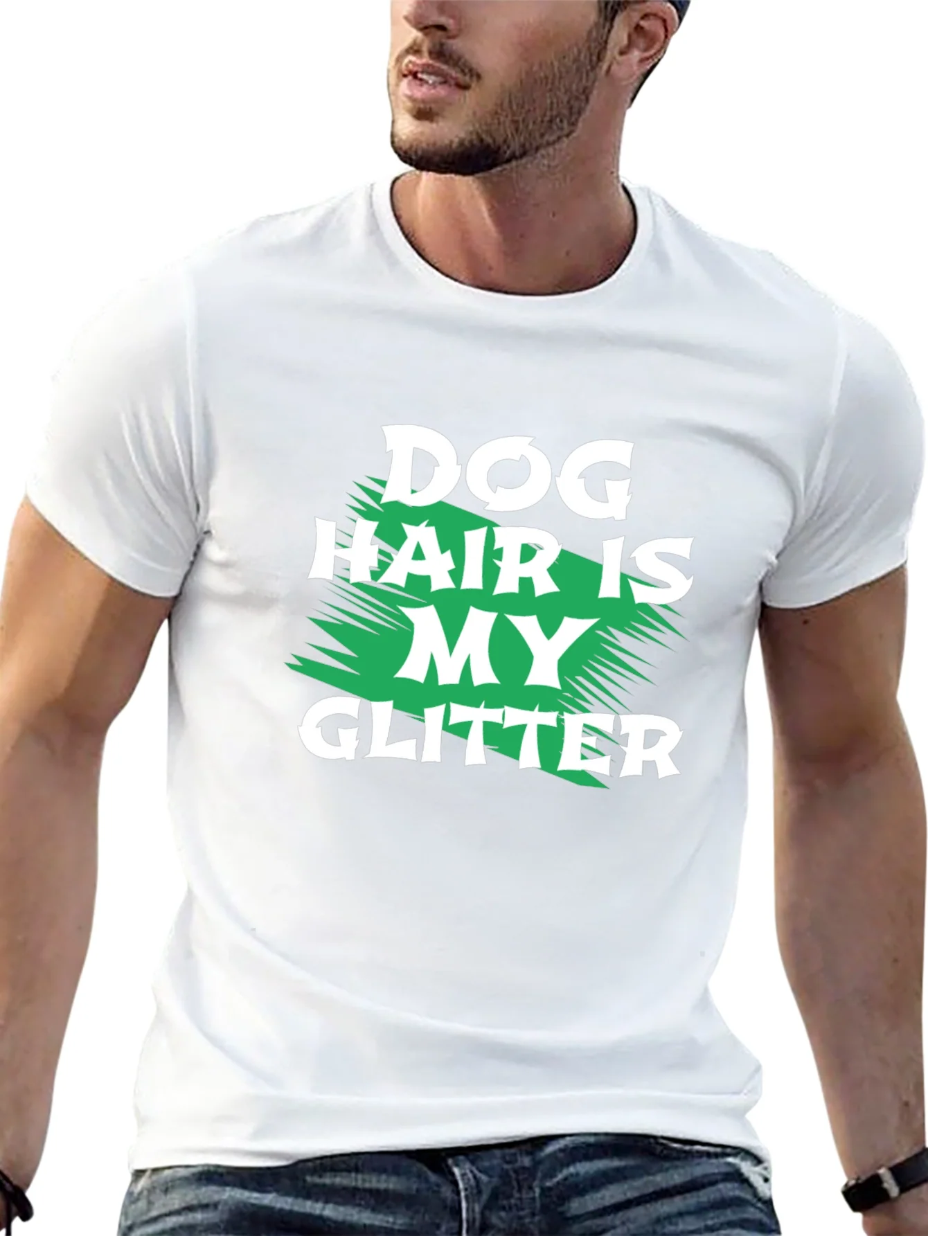 Camiseta Negra Dog Hair is My Glitter