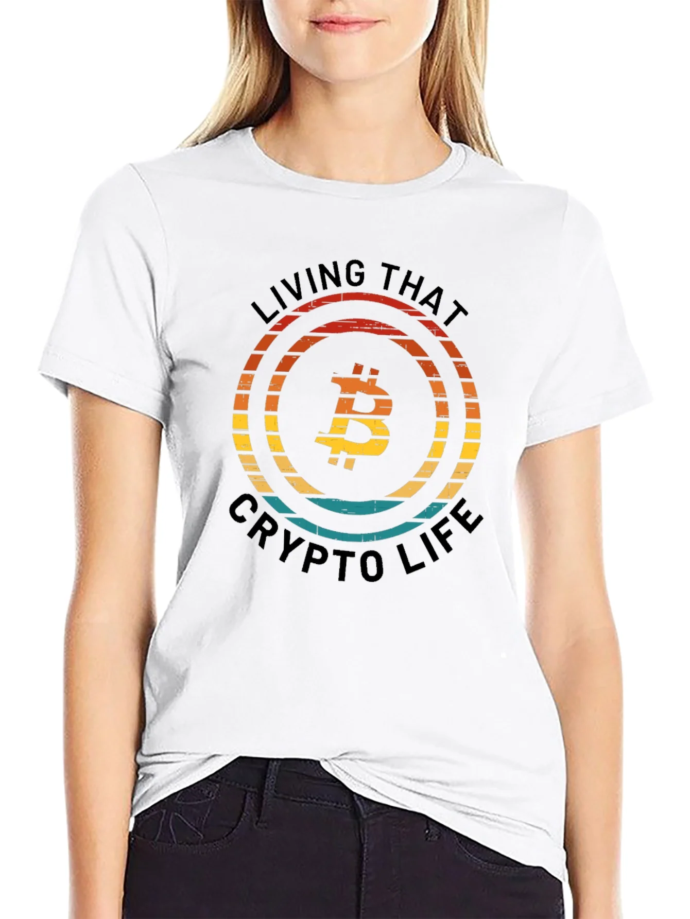 Rebbecca Bitcoin Crypto Life Black T-Shirt
