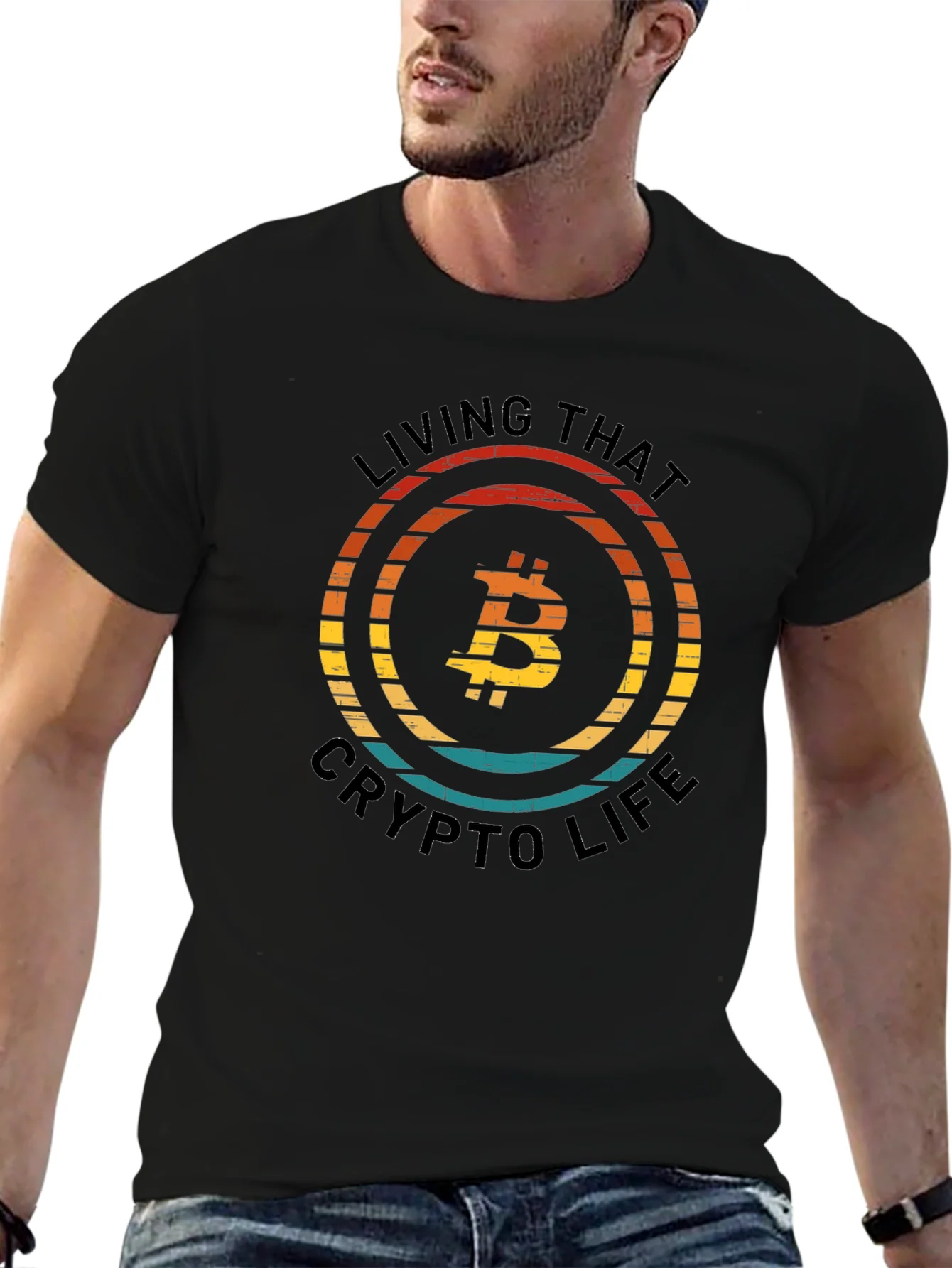 Rebbecca Bitcoin Crypto Life Black T-Shirt