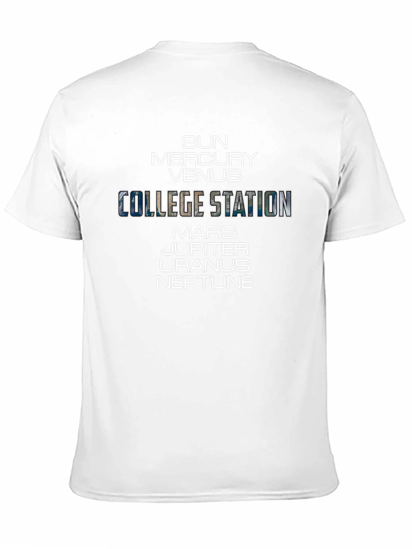 Rebbecca College Station Planets Black T-Shirt