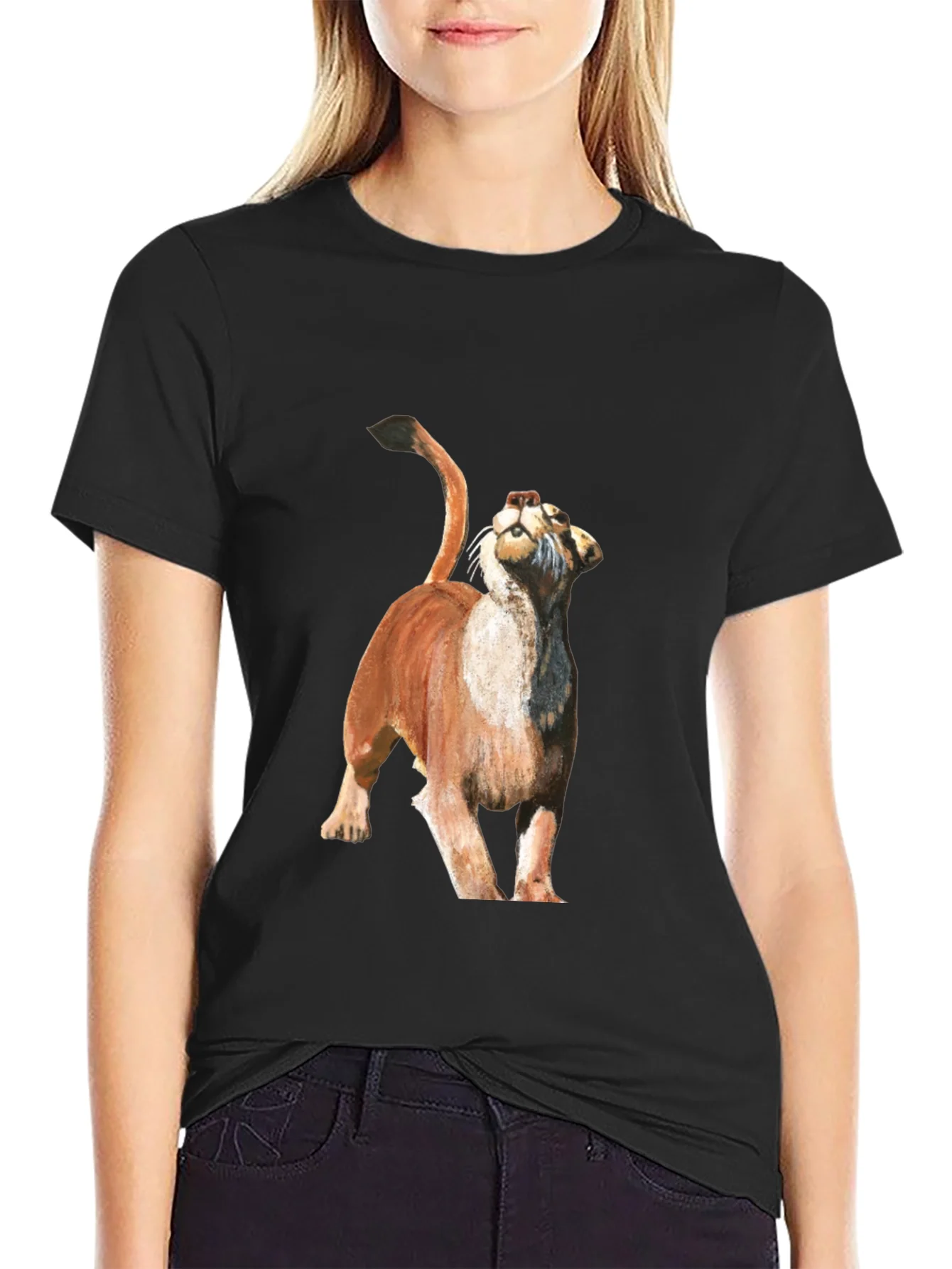 Camiseta Negra con Dise?o de Puma
