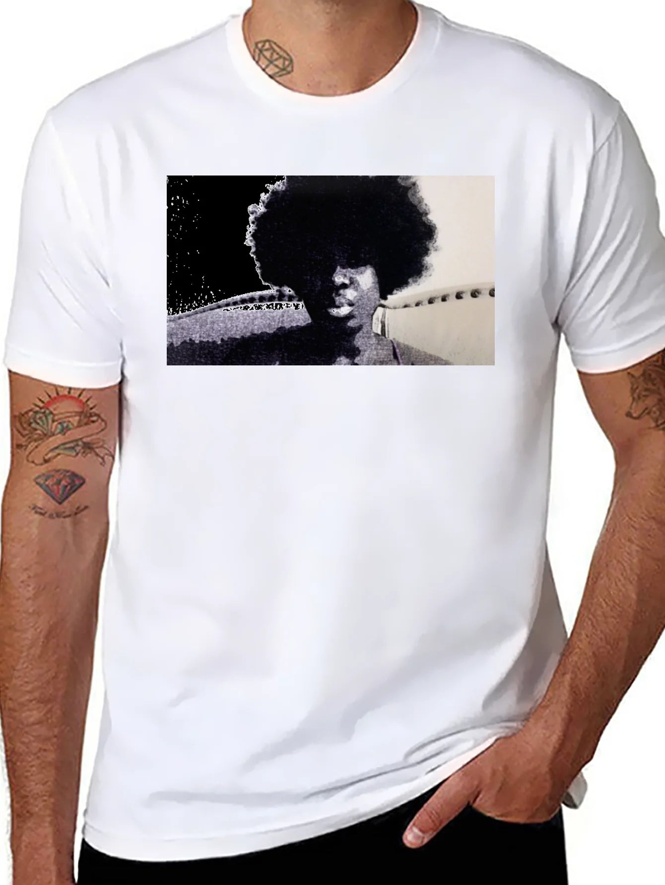 Rebbecca Retro Afro Black T-Shirt