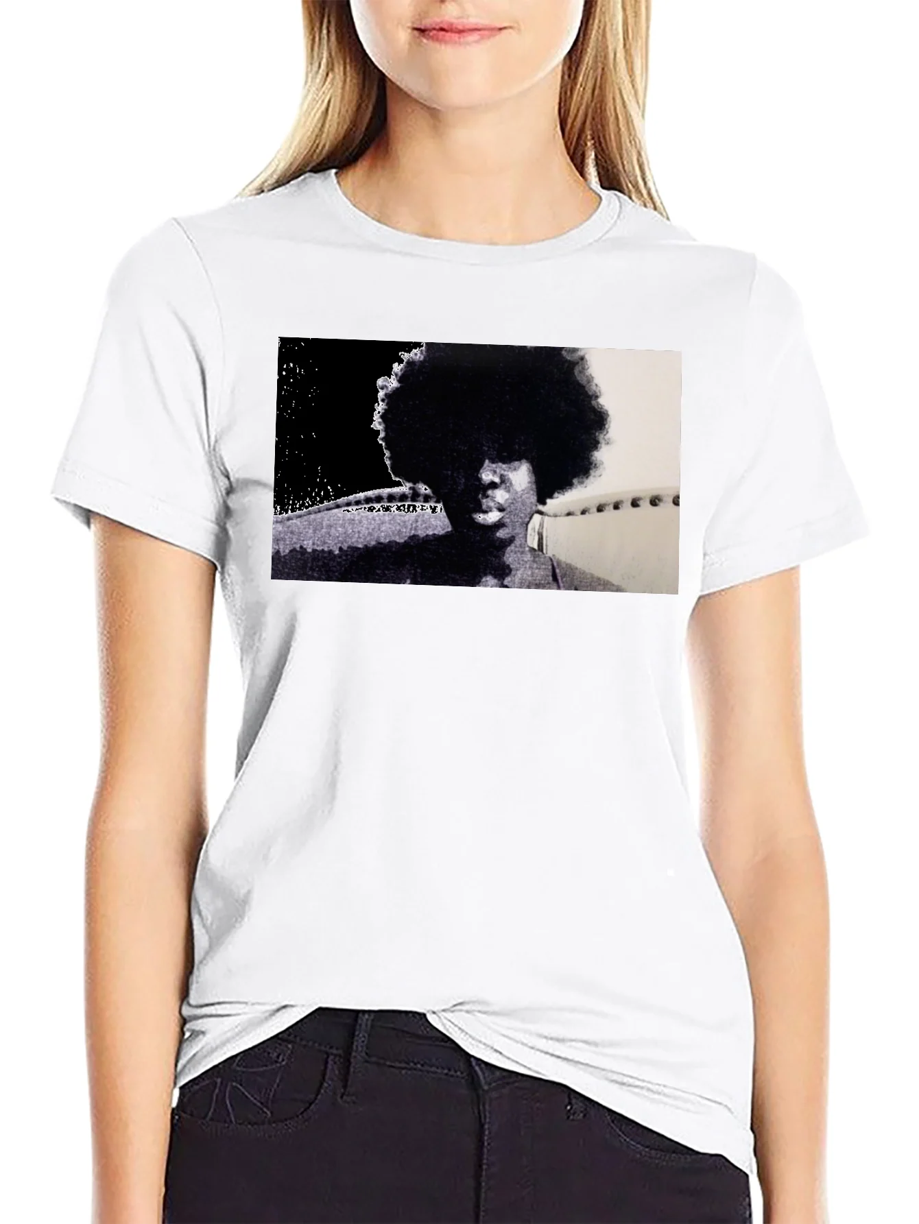 Rebbecca Retro Afro Black T-Shirt