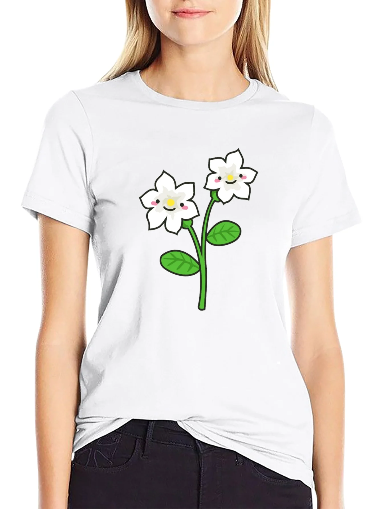 Rebbecca Cute Flower Graphic T-Shirt