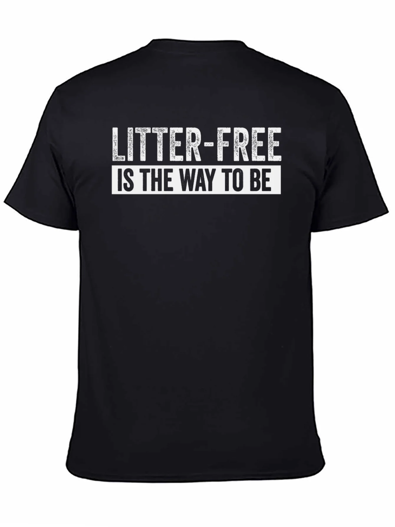 Camiseta Negra: Litter-Free is the Way to Be