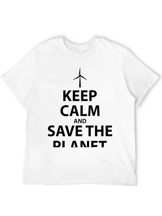 Rebbecca Keep Calm and Save the Planet Graphic T-Shirt