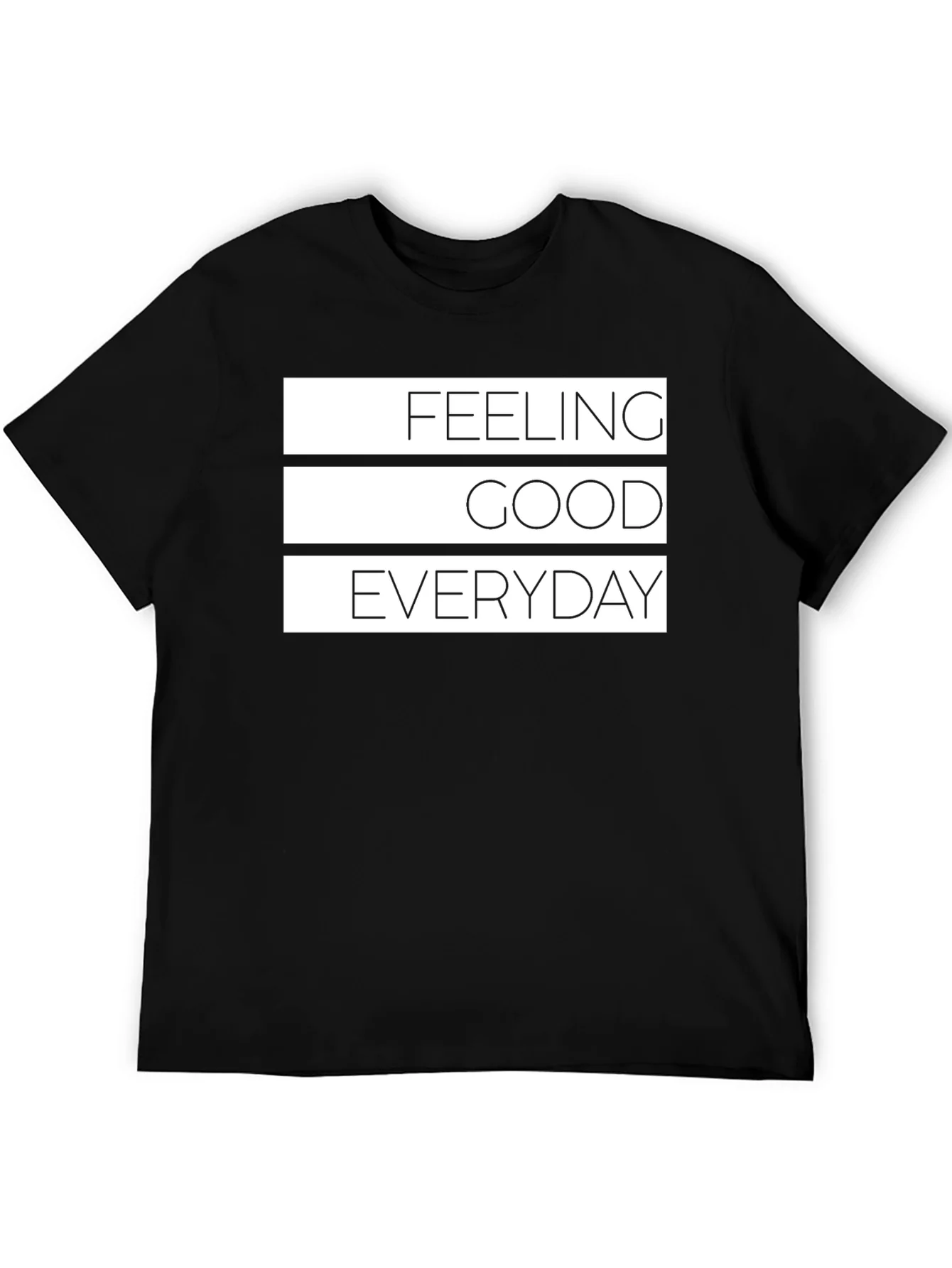Rebbecca Feeling Good Everyday Black Graphic Tee