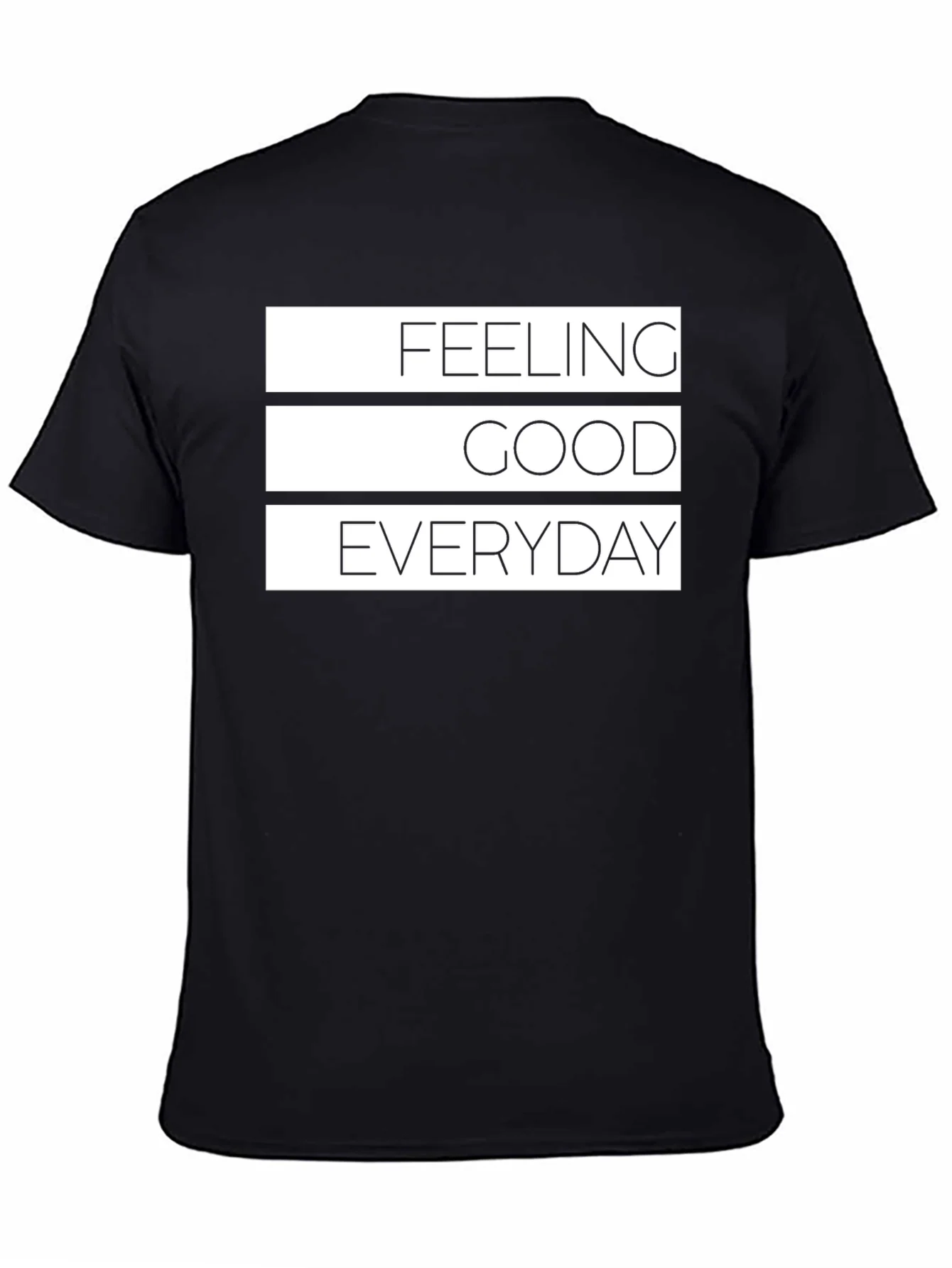 Rebbecca Feeling Good Everyday Black Graphic Tee