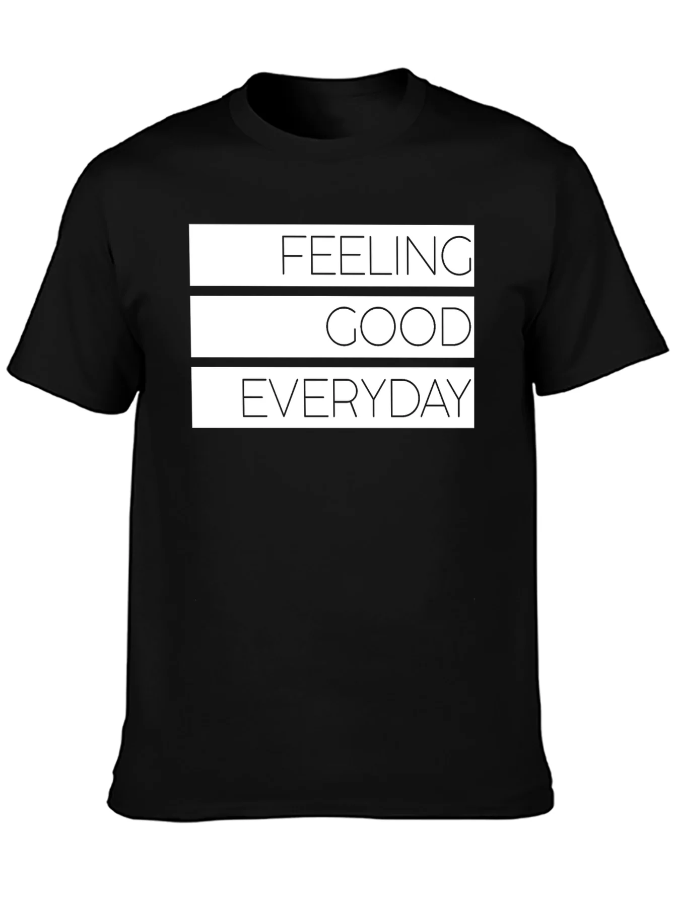 Rebbecca Feeling Good Everyday Black Graphic Tee