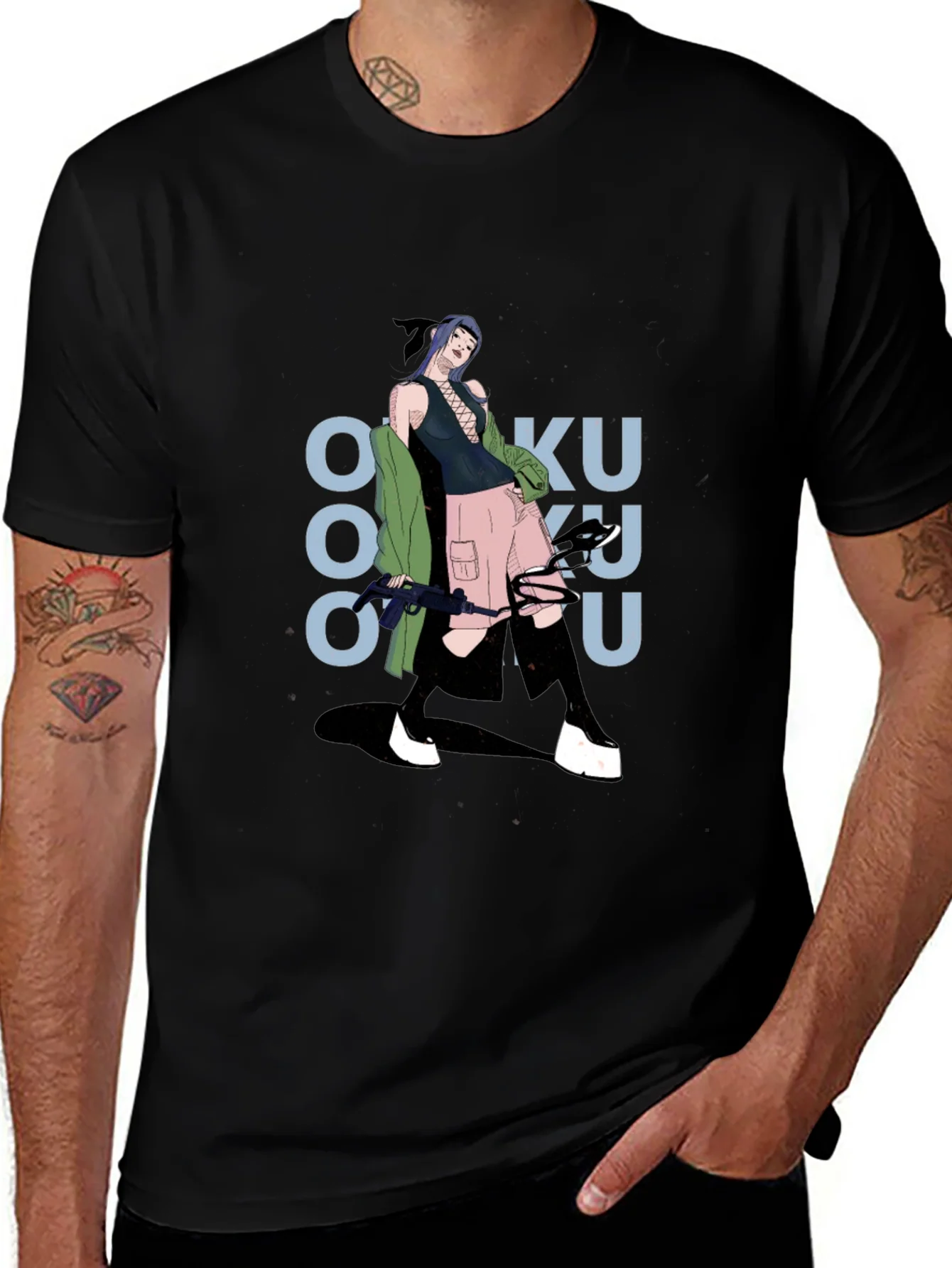 Rebbecca Graphic Print Tee: Anime Inspired Streetwear
