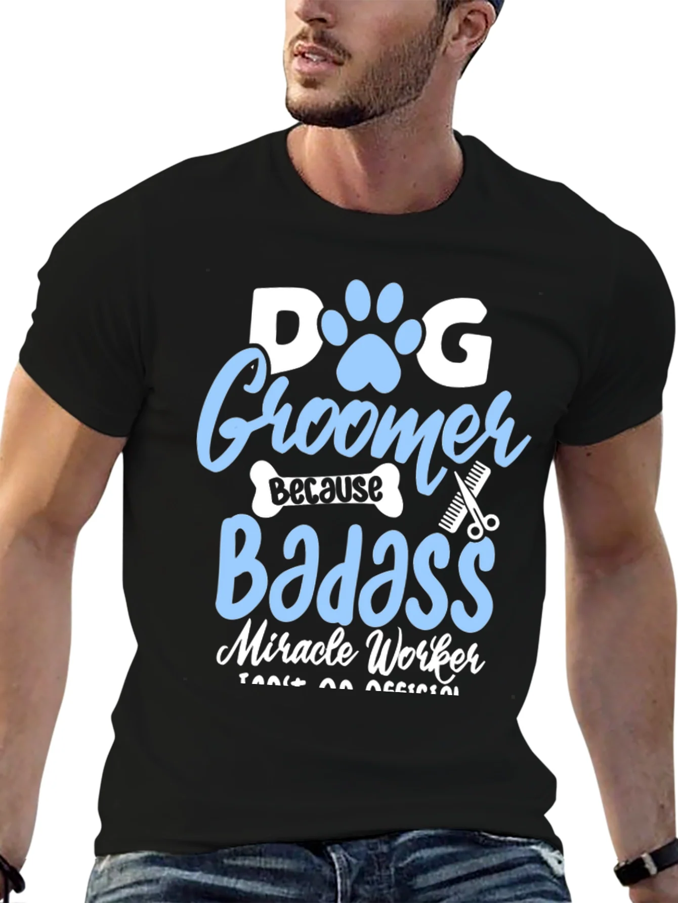 Camiseta Negra Dog Groomer para Amantes de las Mascotas