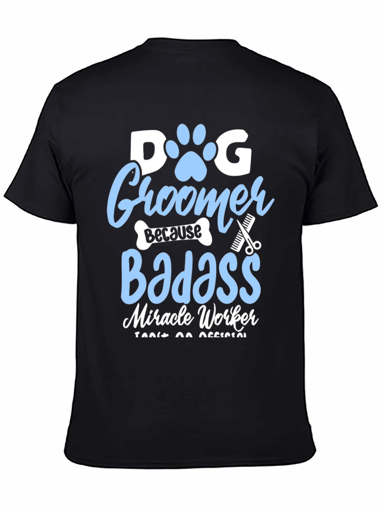 Camiseta Negra Dog Groomer para Amantes de las Mascotas