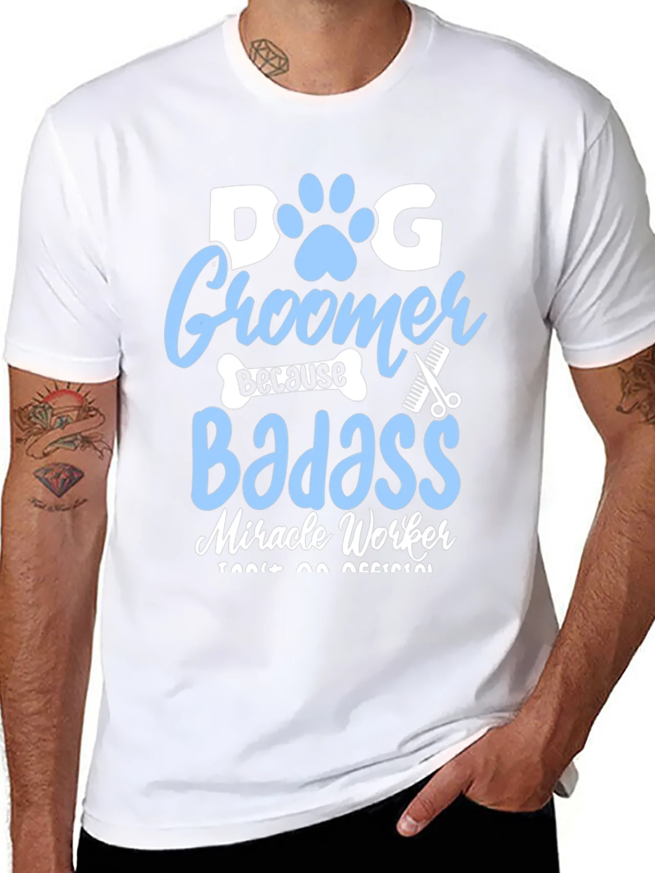 Camiseta Negra Dog Groomer para Amantes de las Mascotas