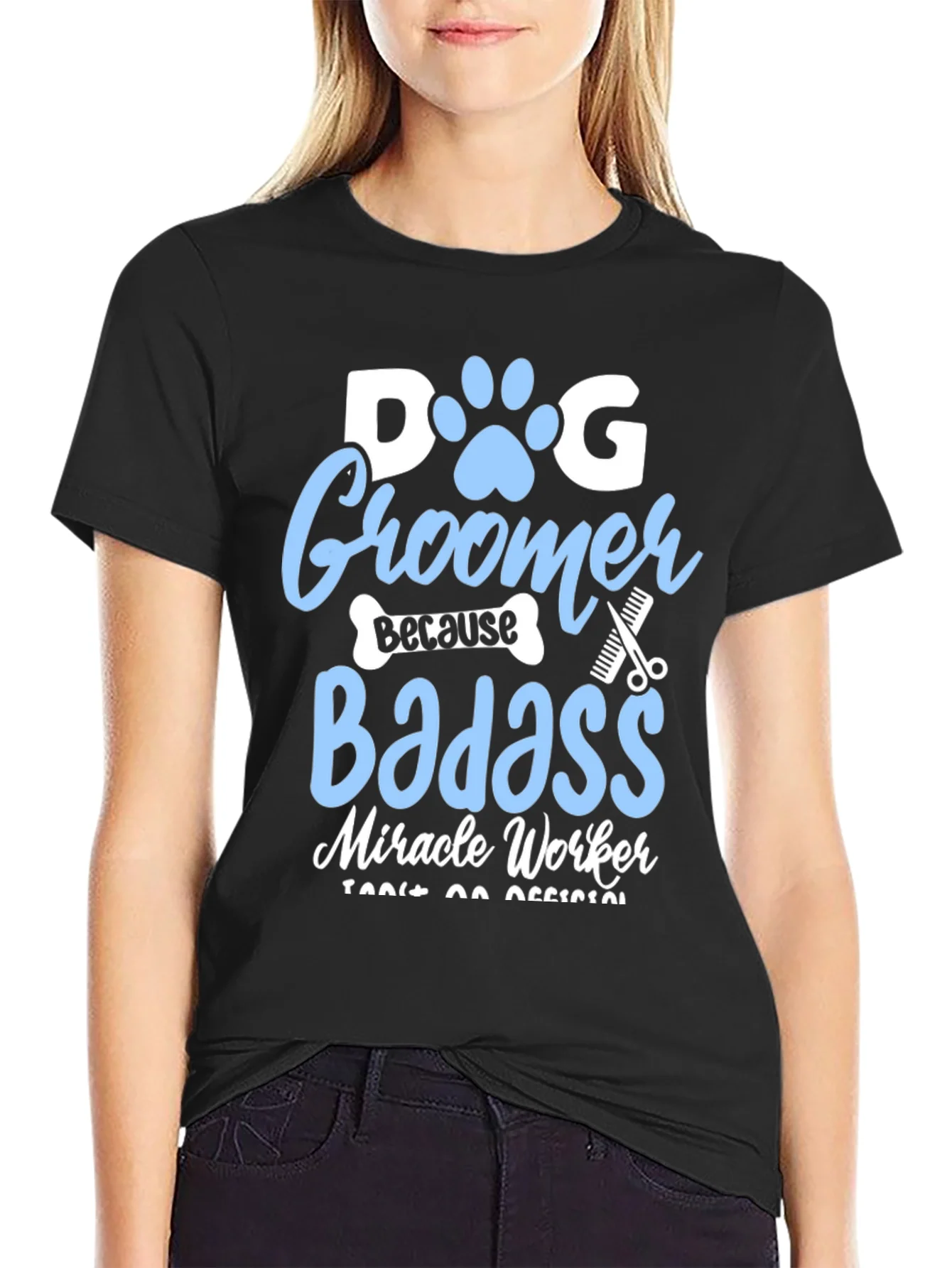 Camiseta Negra Dog Groomer para Amantes de las Mascotas