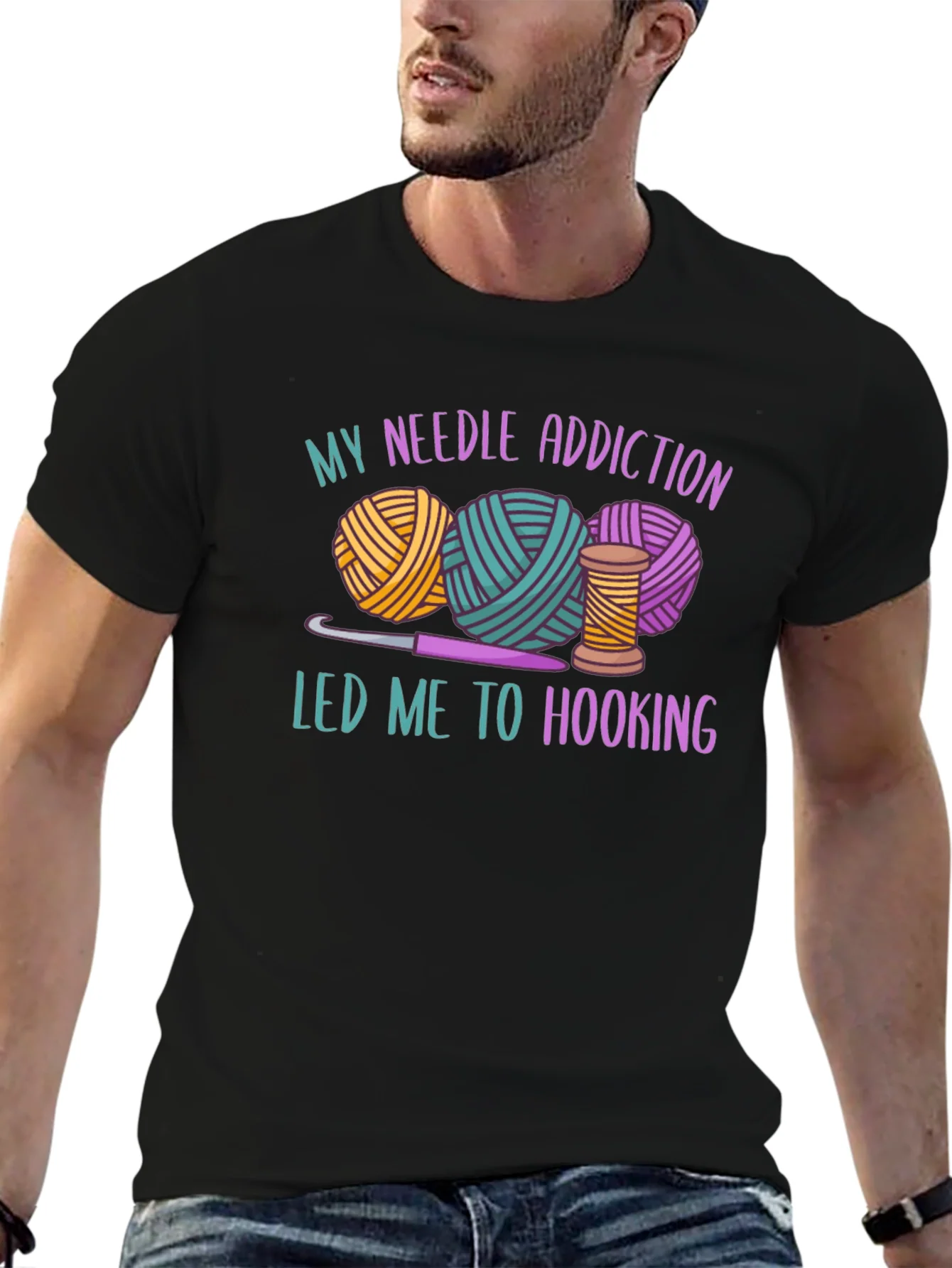 Rebbecca Needle Addiction Hooking T-Shirt