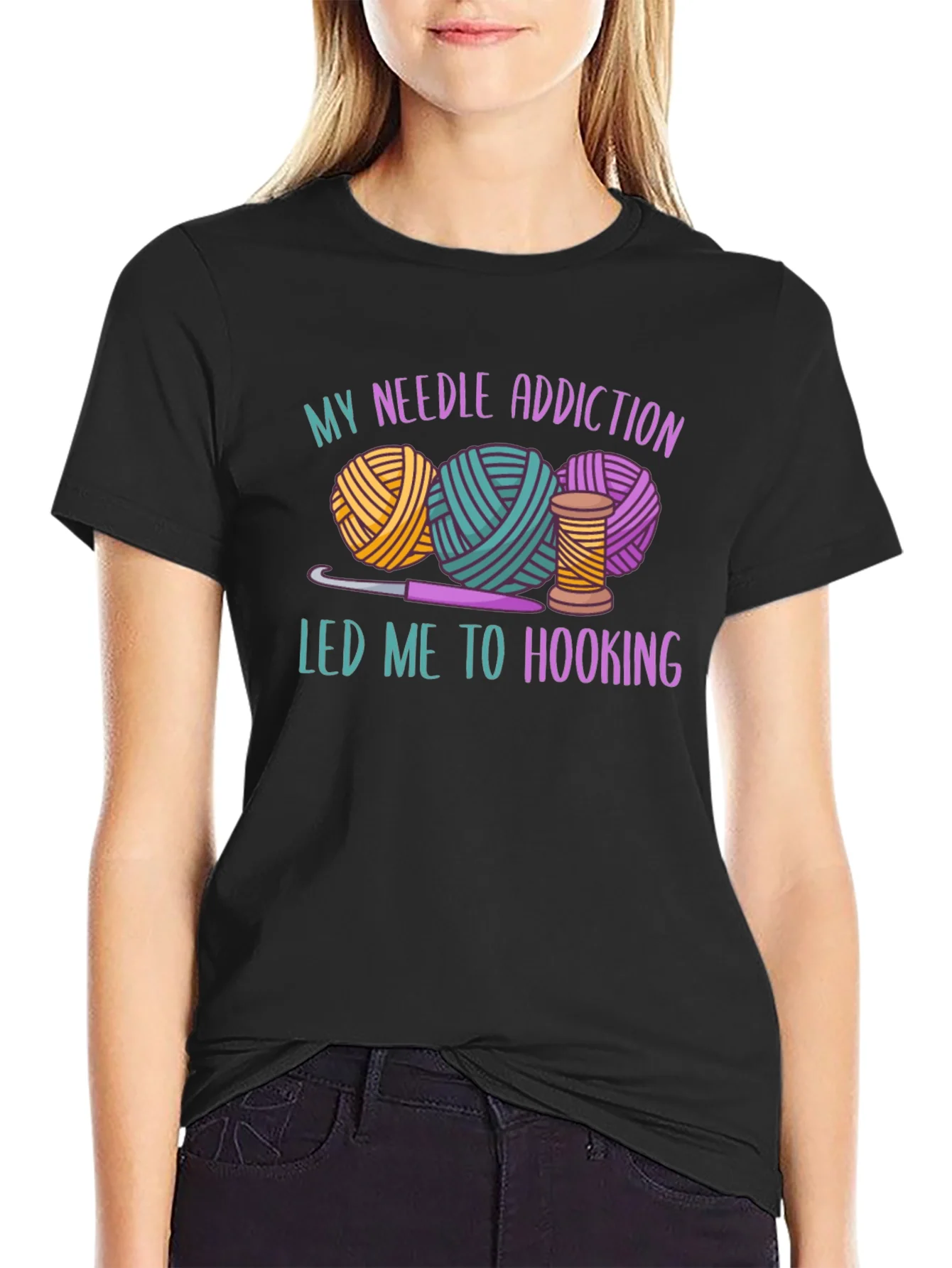 Rebbecca Needle Addiction Hooking T-Shirt