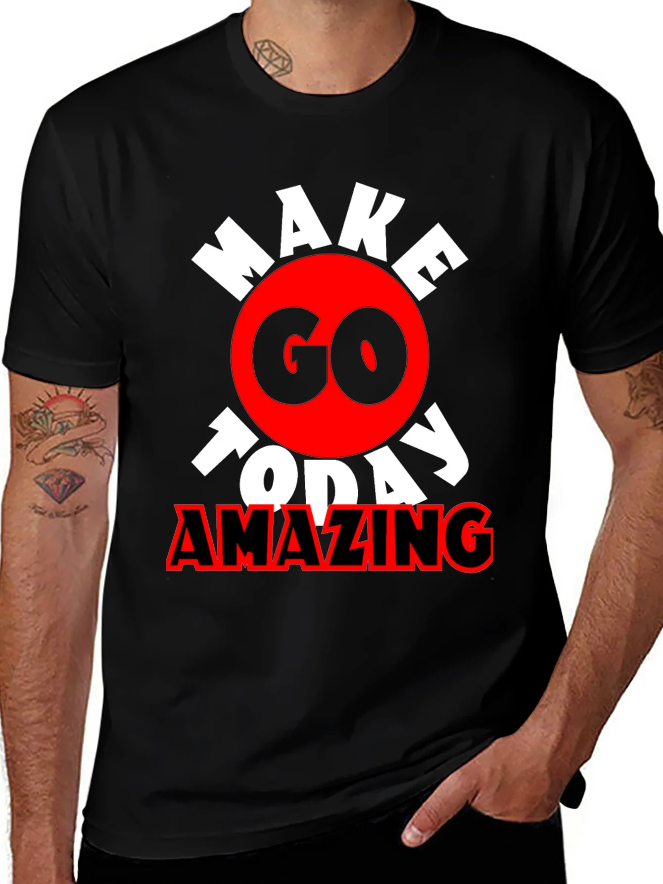 Camiseta Negra Motivacional Make Today Amazing