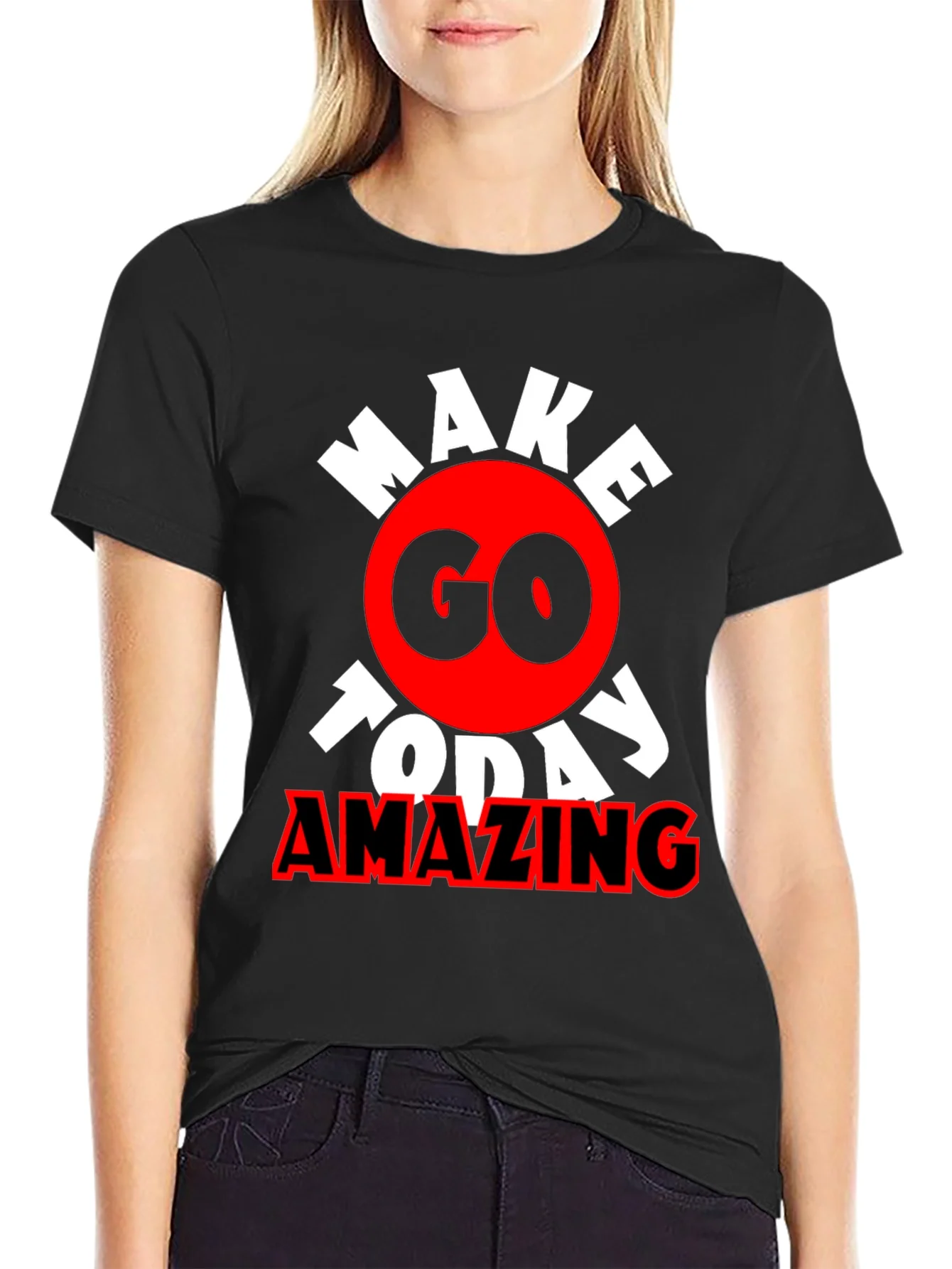 Camiseta Negra Motivacional Make Today Amazing