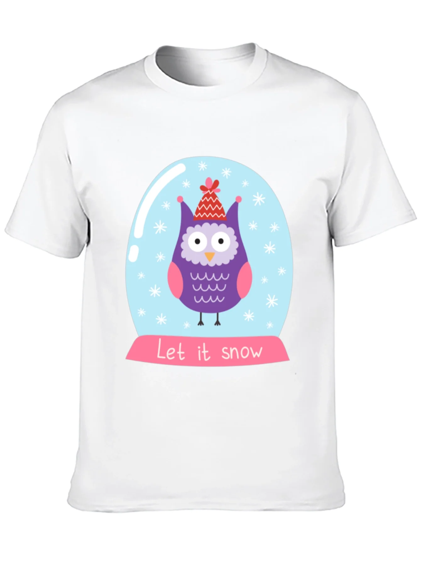 Camiseta Negra con B¨²ho Navide?o Let it Snow