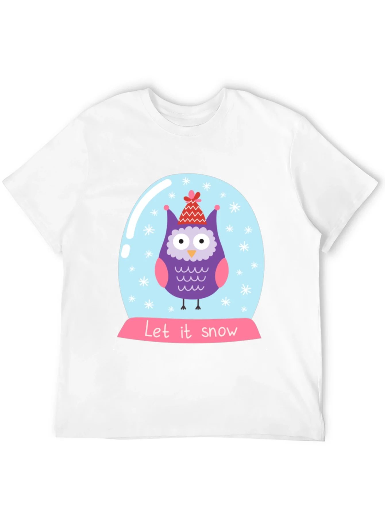 Camiseta Negra con B¨²ho Navide?o Let it Snow