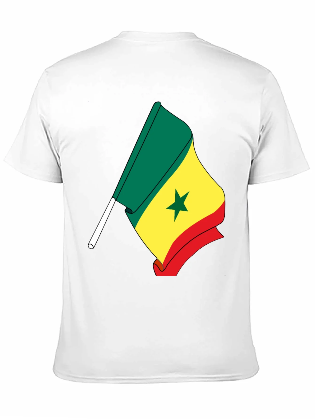 Camiseta Negra con Bandera de Senegal