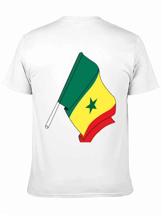 Camiseta Negra con Bandera de Senegal