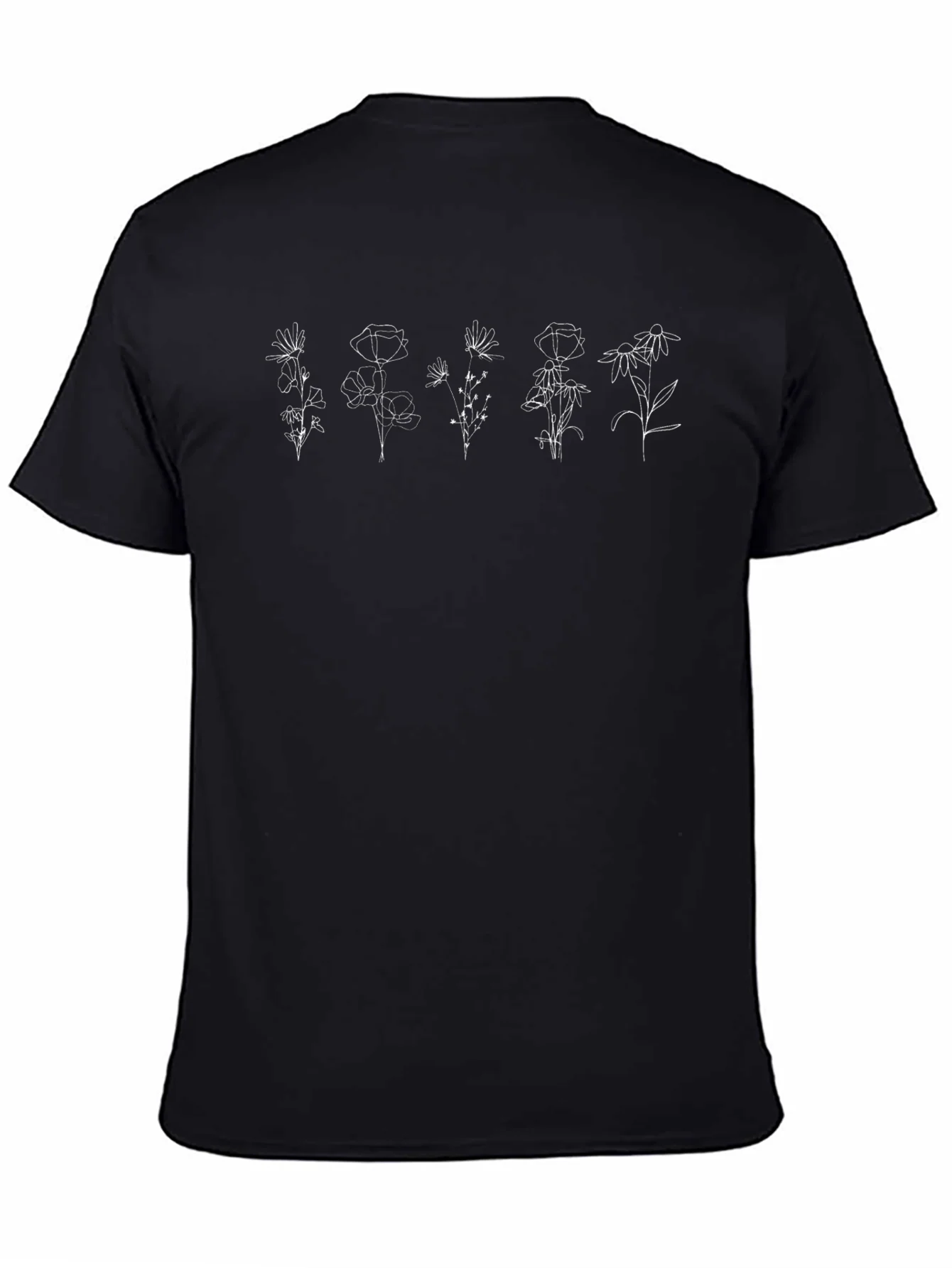 Rebbecca Botanical Sketch Black T-Shirt