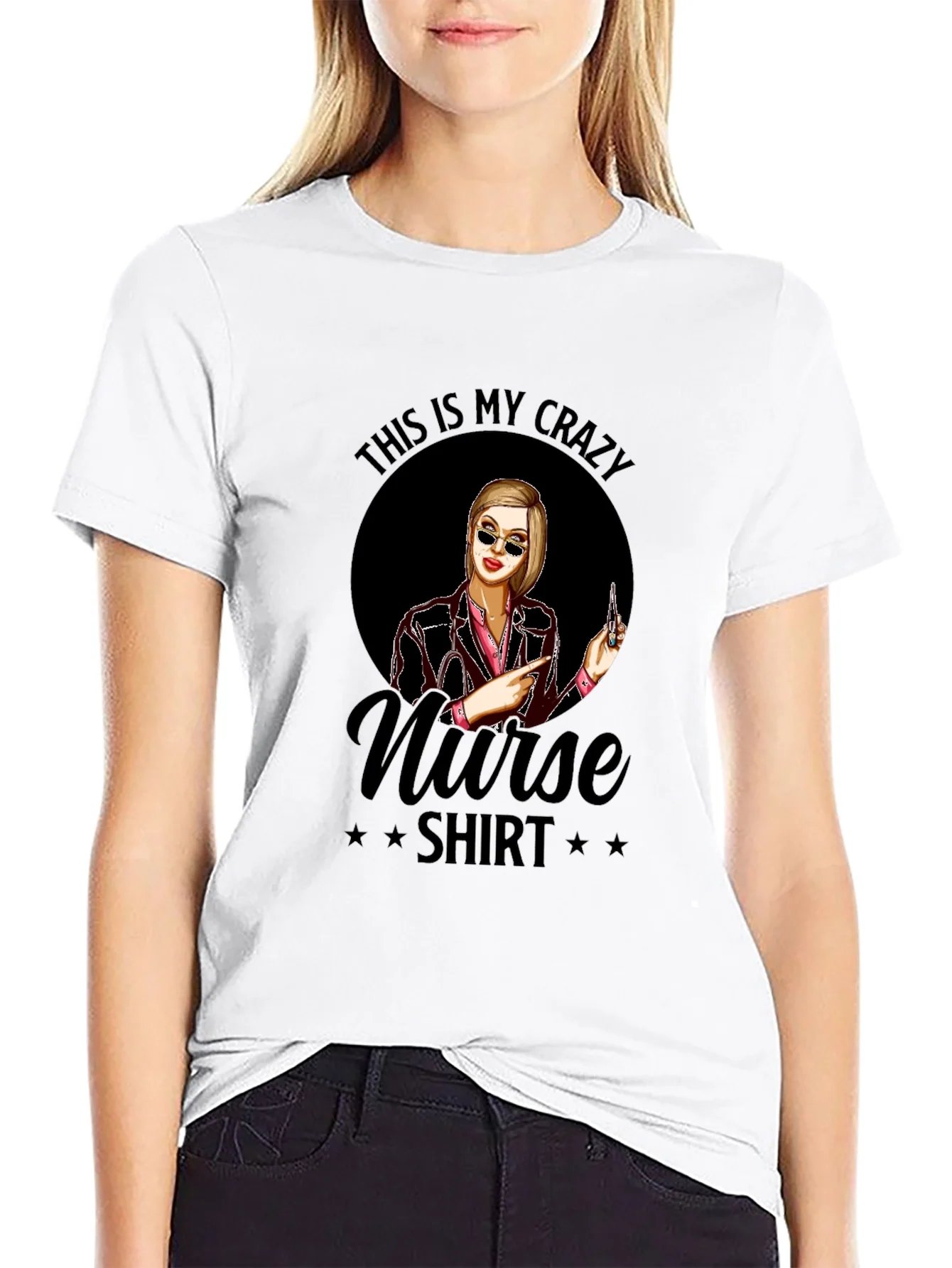Rebbecca Crazy Nurse T-Shirt - Novelty Graphic Tee