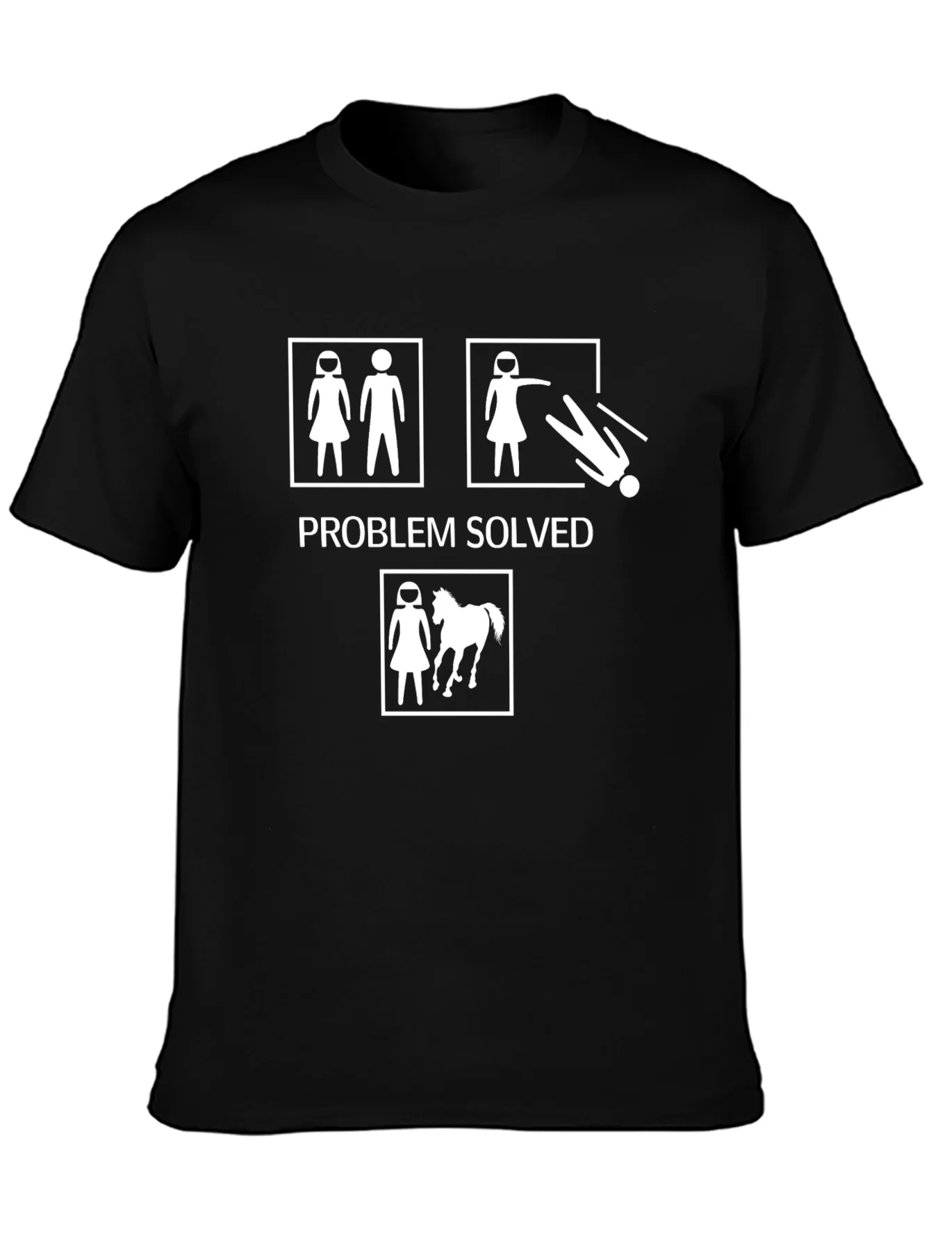 Camiseta Negra: Problema Resuelto con Humor