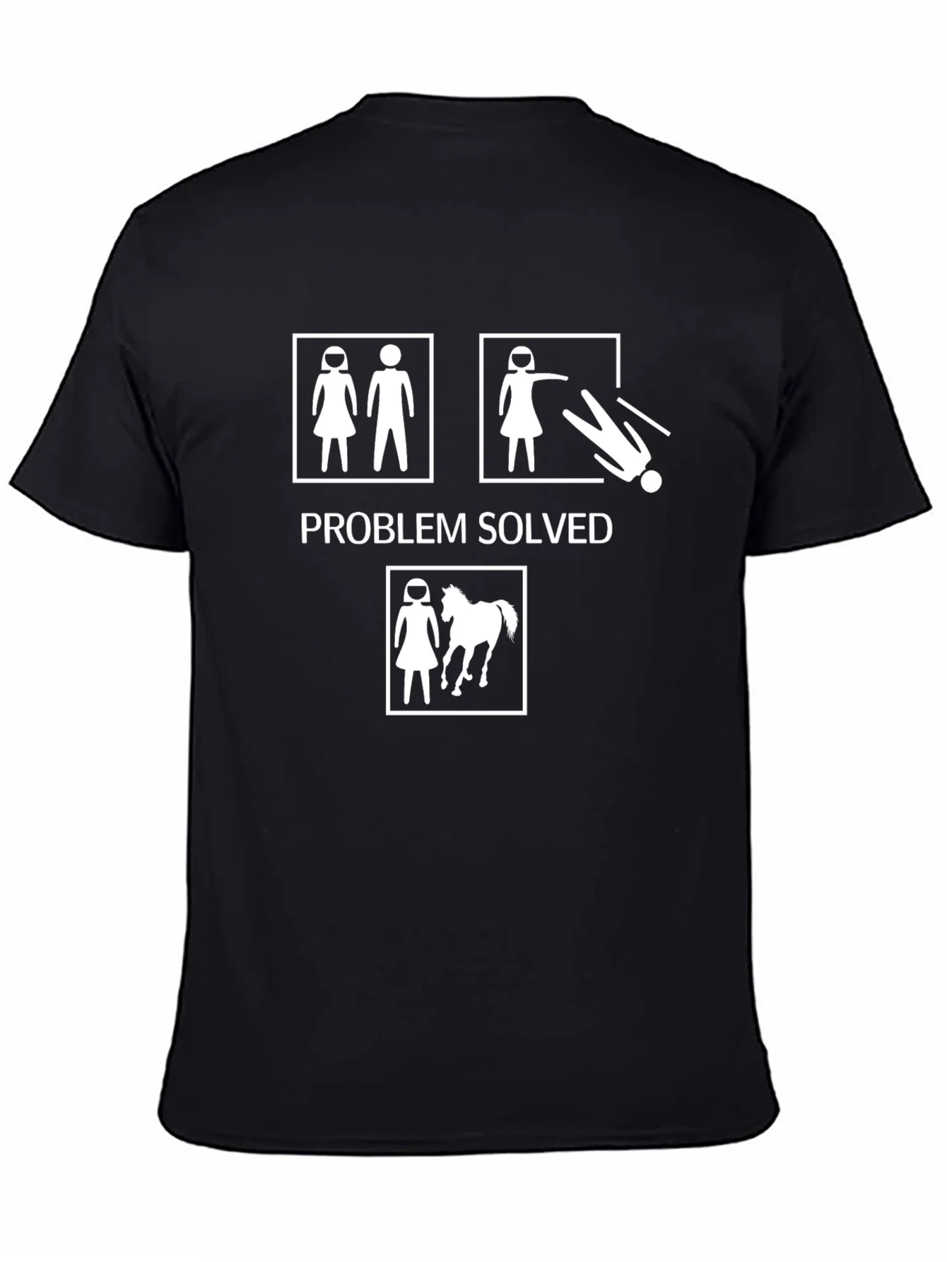 Camiseta Negra: Problema Resuelto con Humor