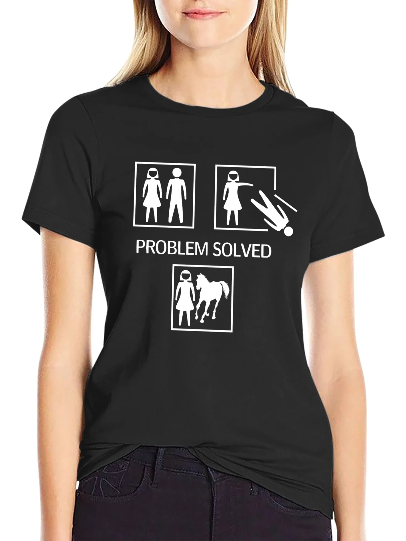 Camiseta Negra: Problema Resuelto con Humor