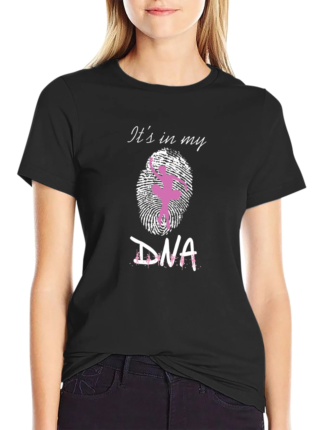 Rebbecca Ballet DNA T-Shirt - Dancer in Fingerprint Tee