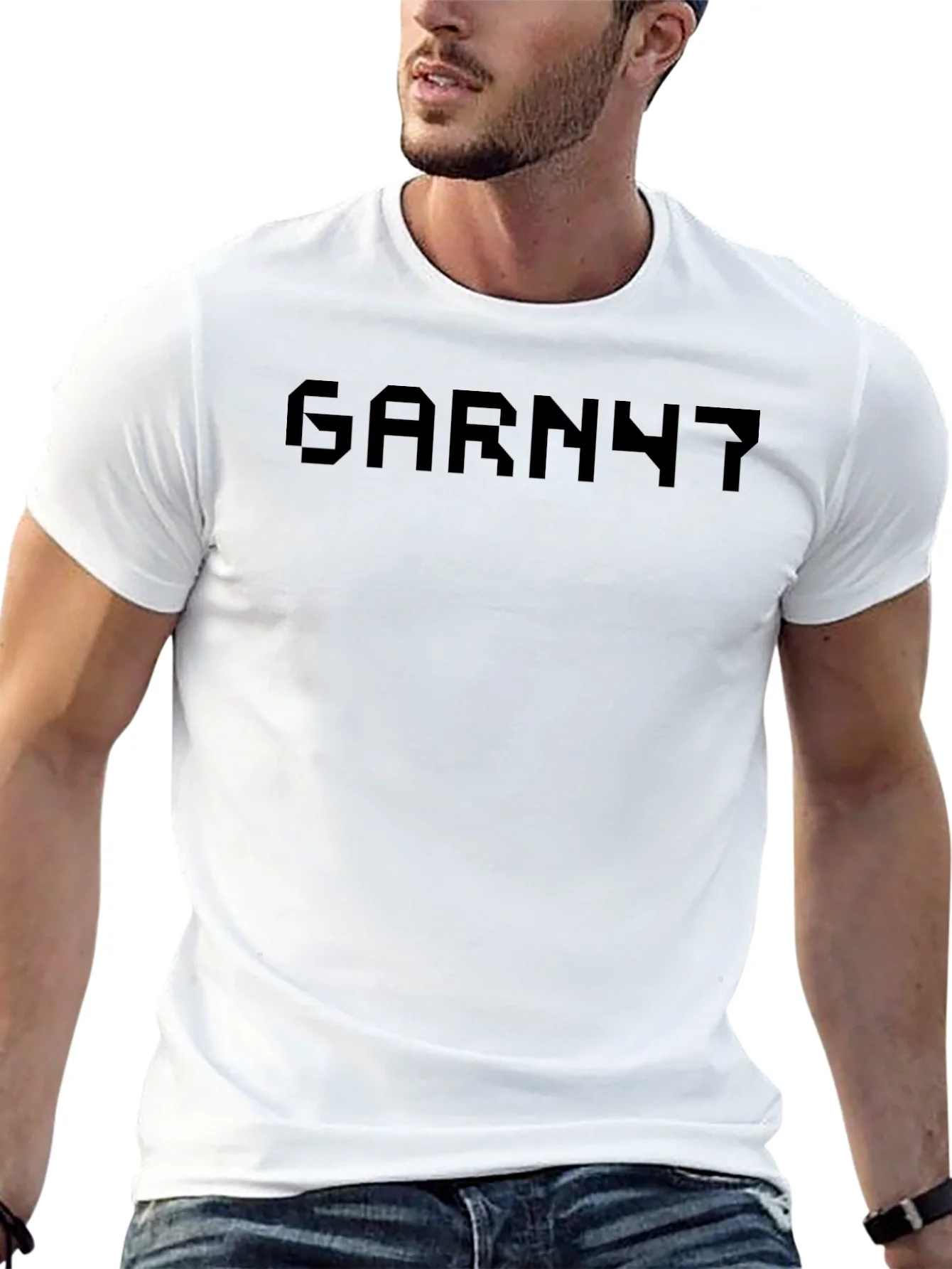 Camiseta Negra Hombre GARNY7 Estilo Urbano
