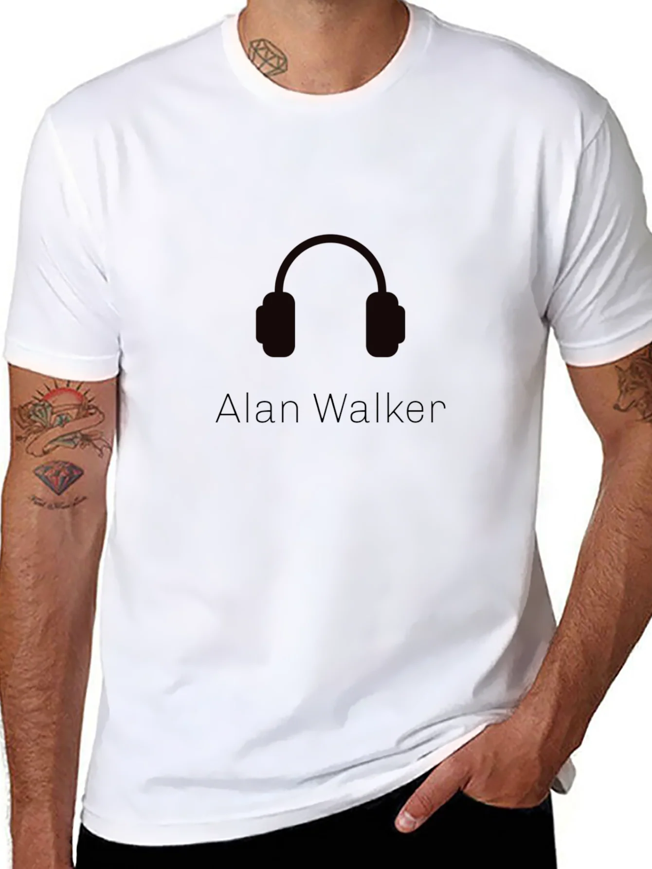 Camiseta Negra Alan Walker - Dise?o ¨²nico