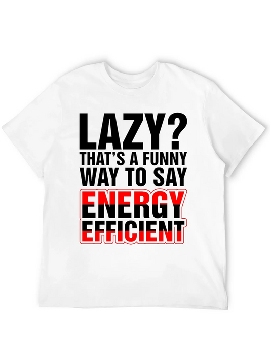 Rebbecca Lazy? Energy Efficient Graphic Print T-Shirt