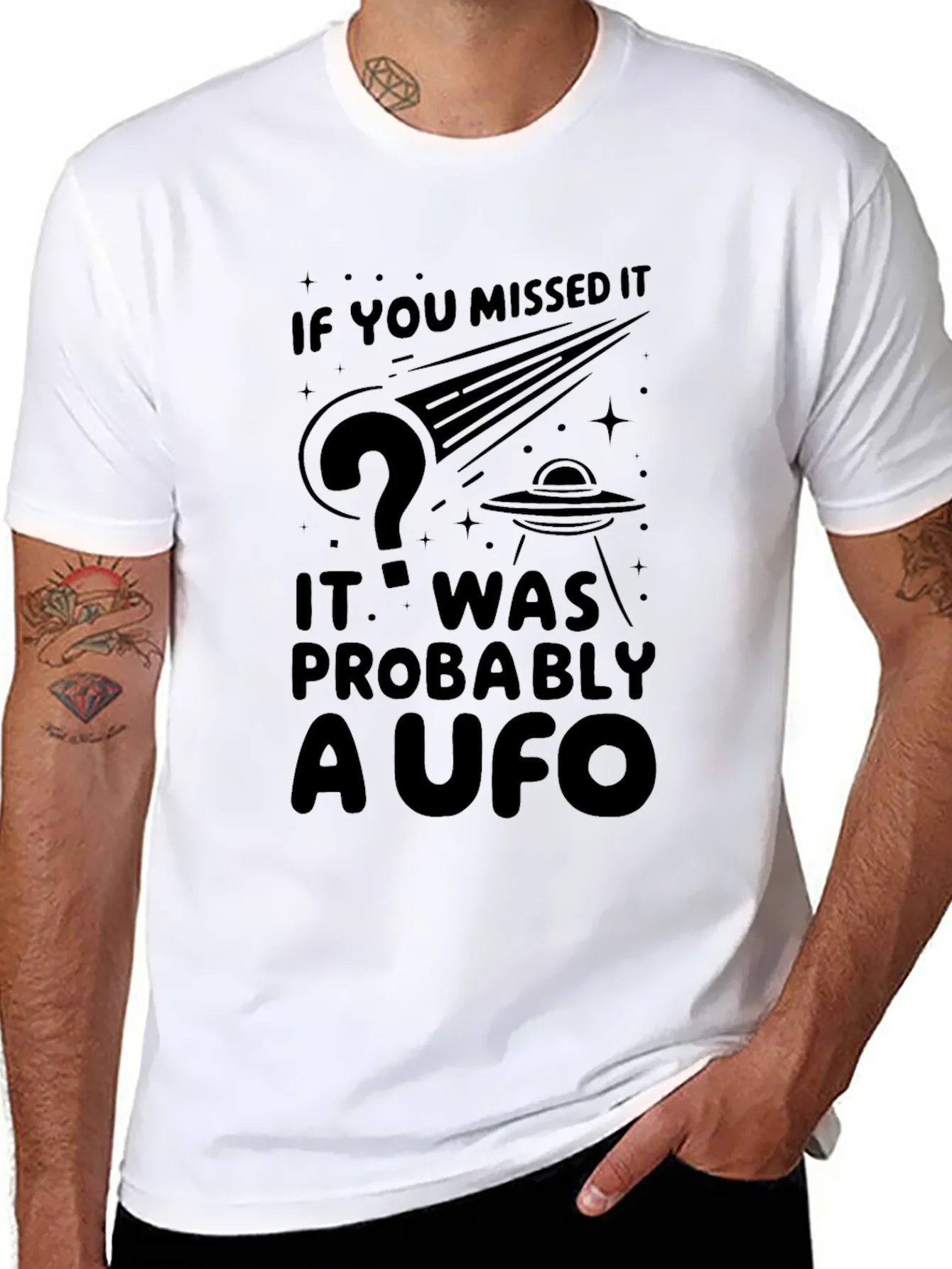 Camiseta Negra OVNI - Si Te Lo Perdiste