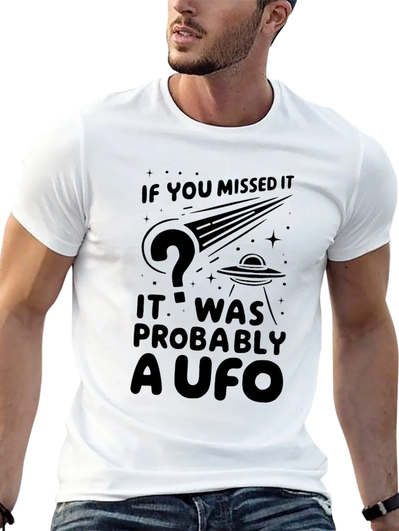 Camiseta Negra OVNI - Si Te Lo Perdiste