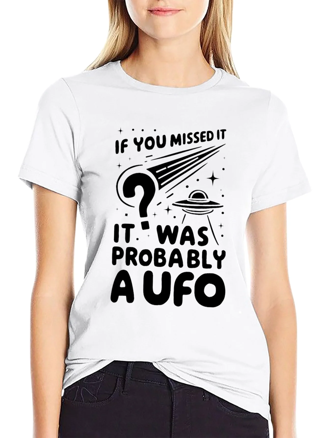 Camiseta Negra OVNI - Si Te Lo Perdiste