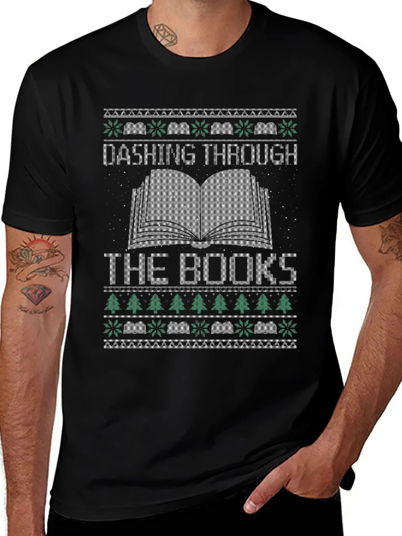 Rebbecca Dashing Through the Books Christmas T-Shirt
