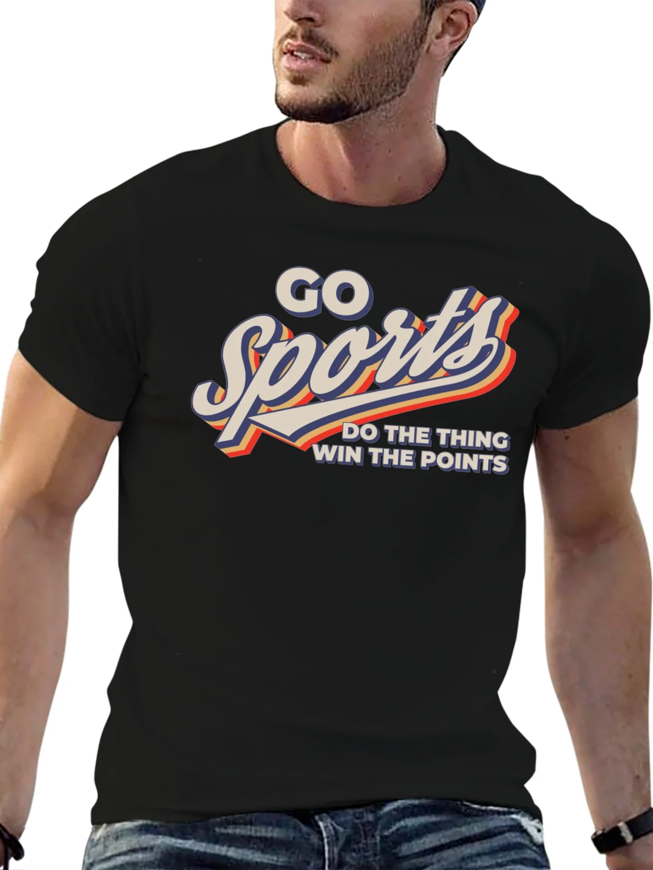 Rebbecca Go Sports! Graphic Print Tee - Black