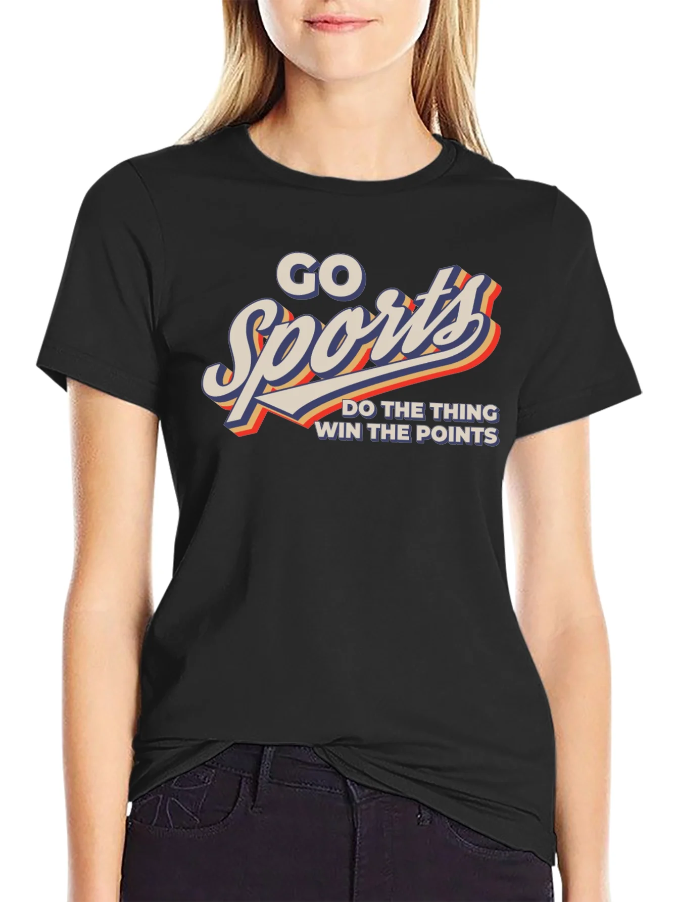 Rebbecca Go Sports! Graphic Print Tee - Black