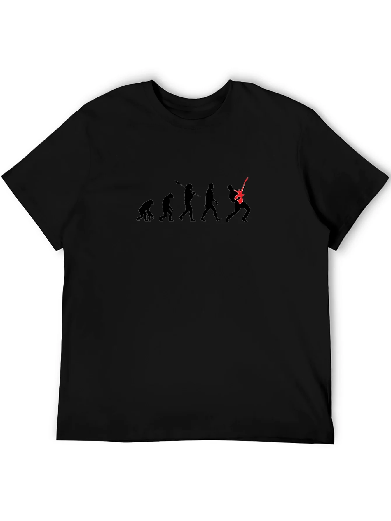 Camiseta Negra Evoluci¨®n del Guitarrista