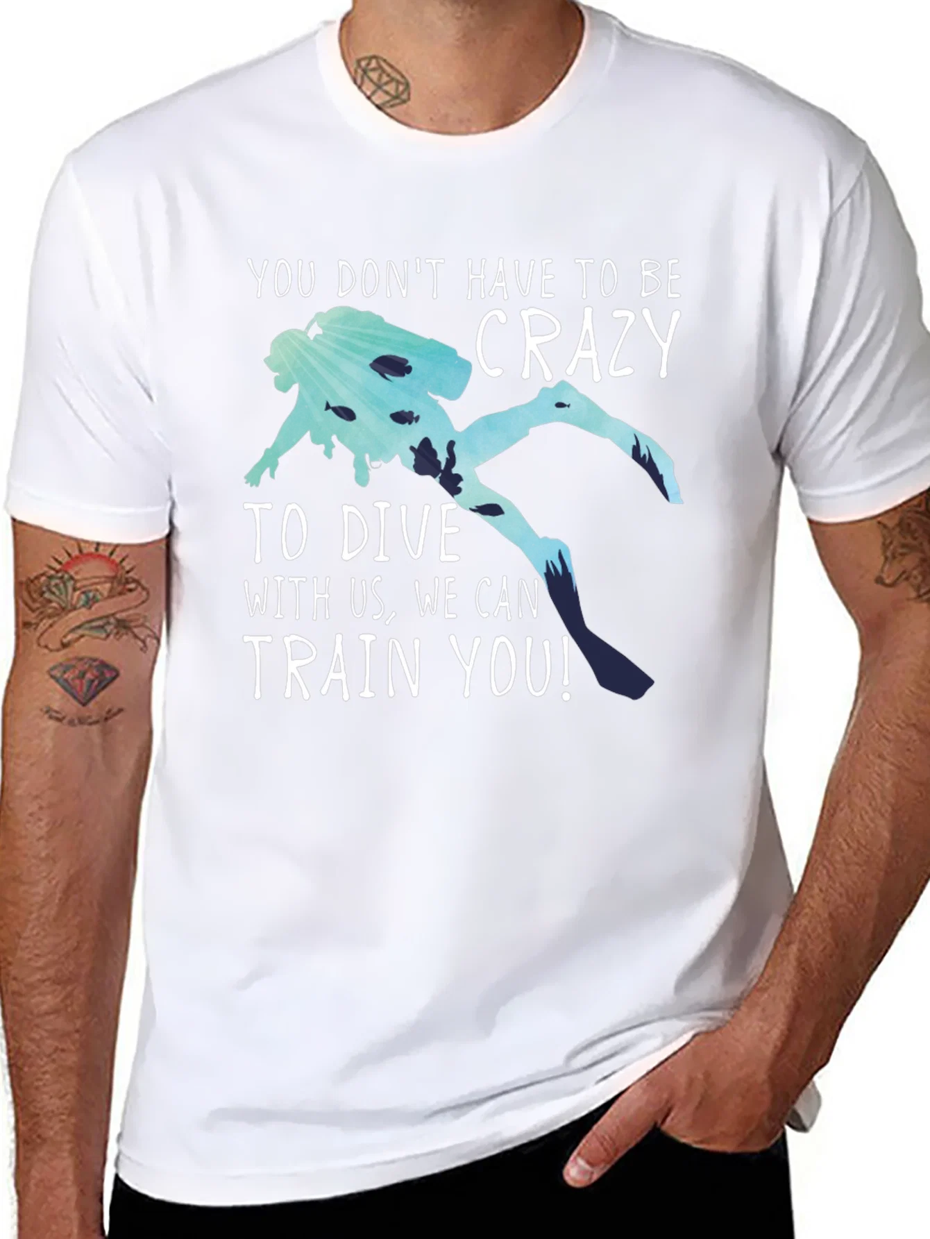 Rebbecca Funny Diving T-Shirt: No Crazy Divers Needed!