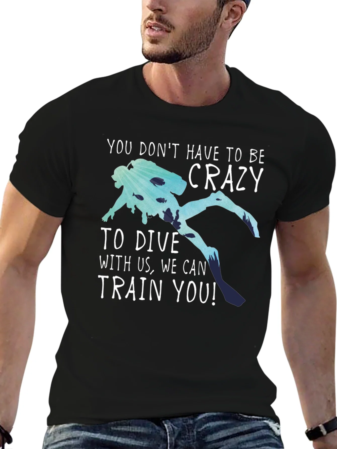 Rebbecca Funny Diving T-Shirt: No Crazy Divers Needed!