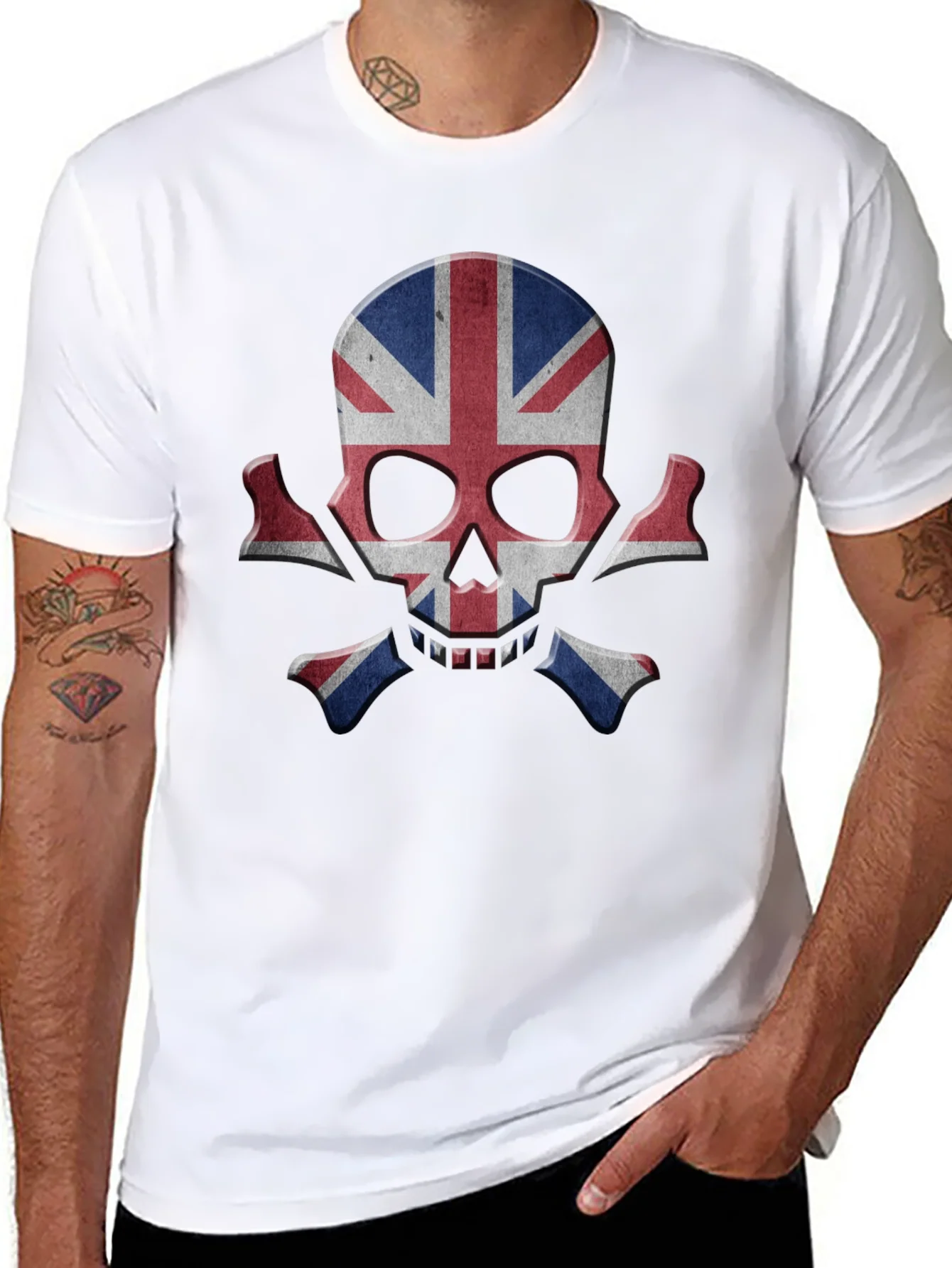 Rebbecca Union Jack Skull Graphic Tee