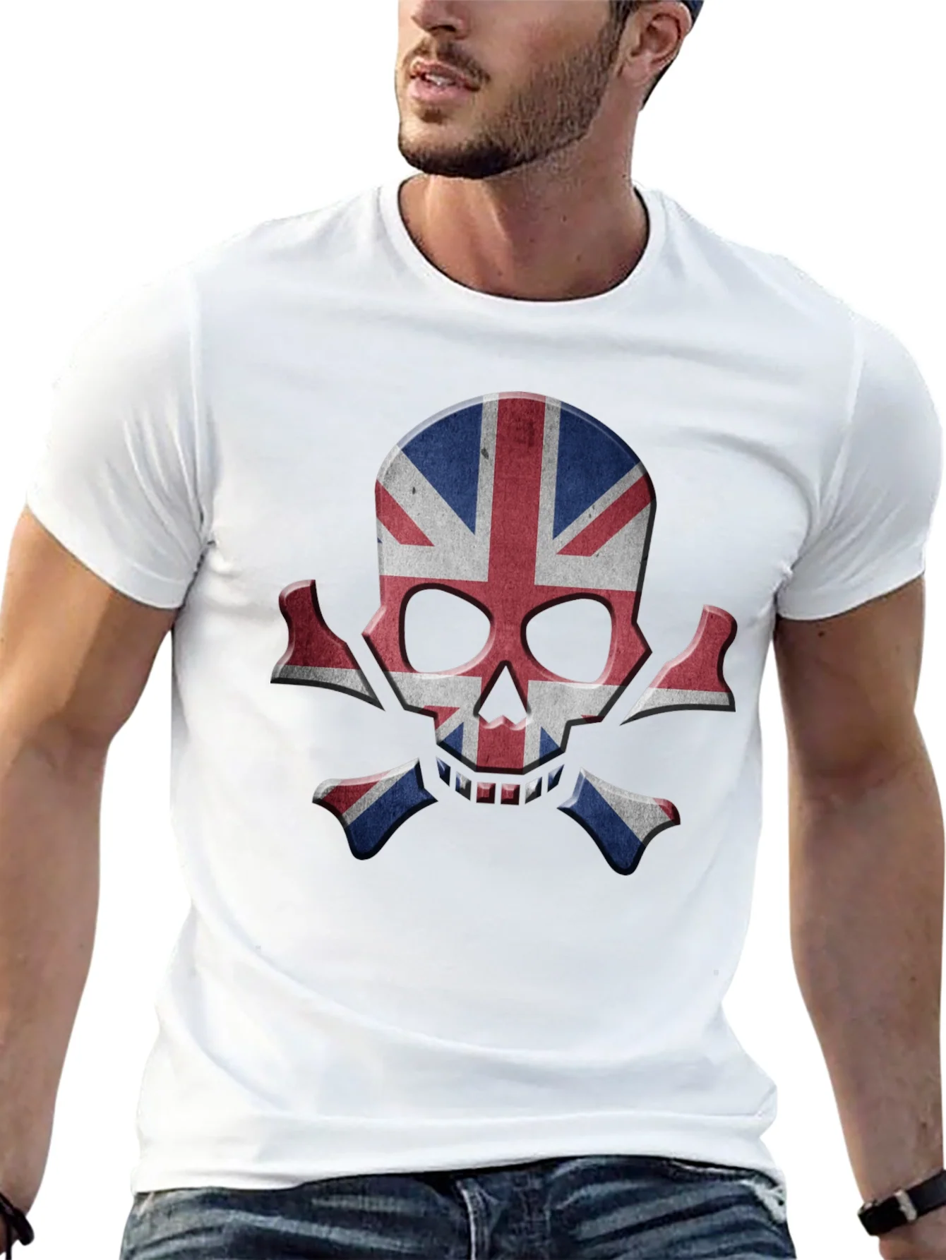 Rebbecca Union Jack Skull Graphic Tee